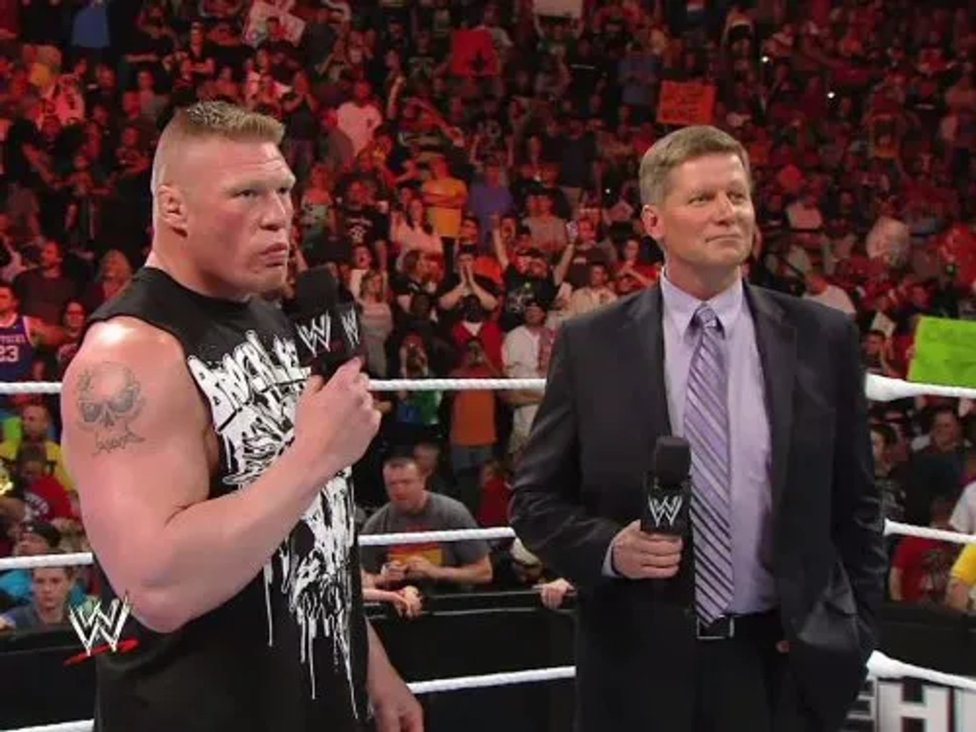 Brock Lesnar and John Laurinaitis in WWE Raw (1993)