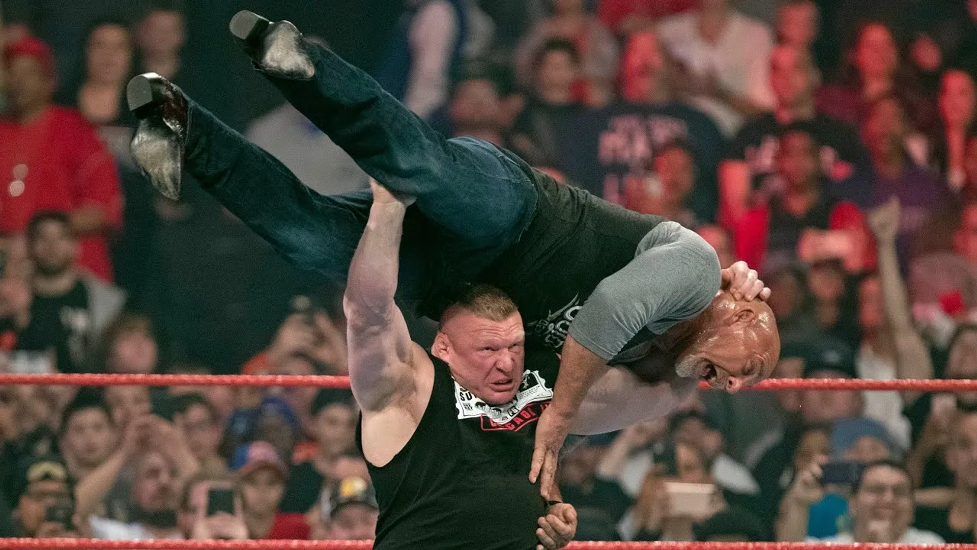 Bill Goldberg and Brock Lesnar in WWE Raw (1993)