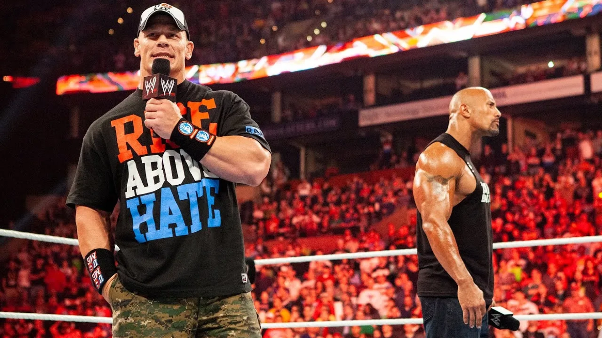 Dwayne Johnson and John Cena in WWE Raw (1993)