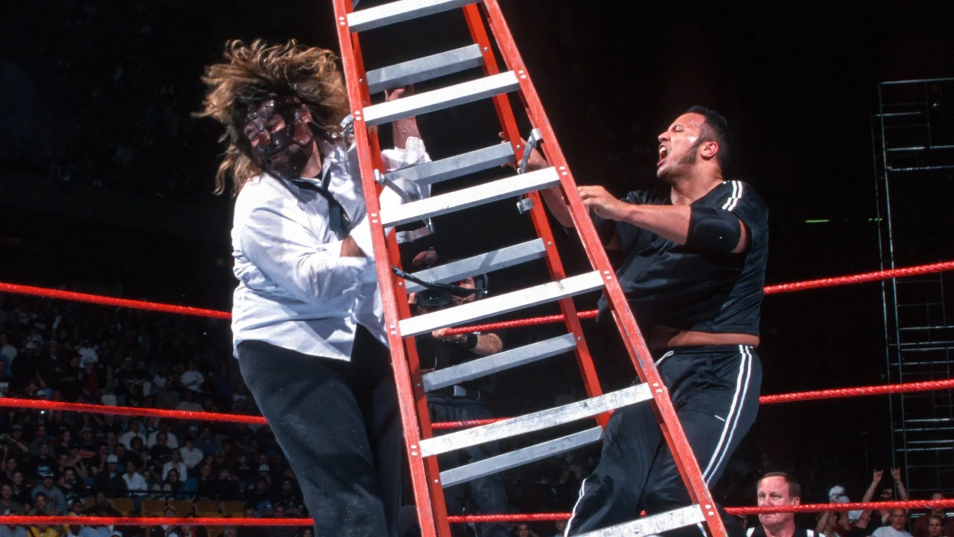 Mick Foley and Dwayne Johnson in WWE Raw (1993)