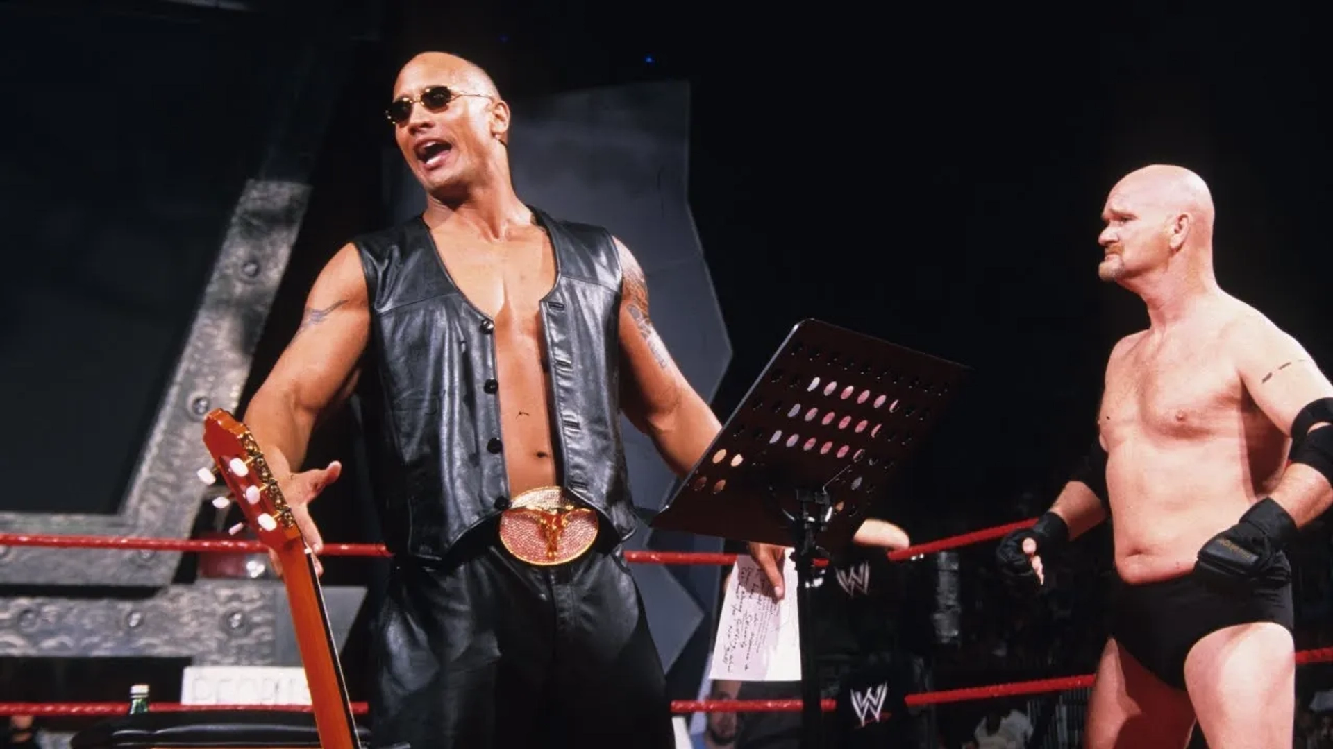 Duane Gill and Dwayne Johnson in WWE Raw (1993)