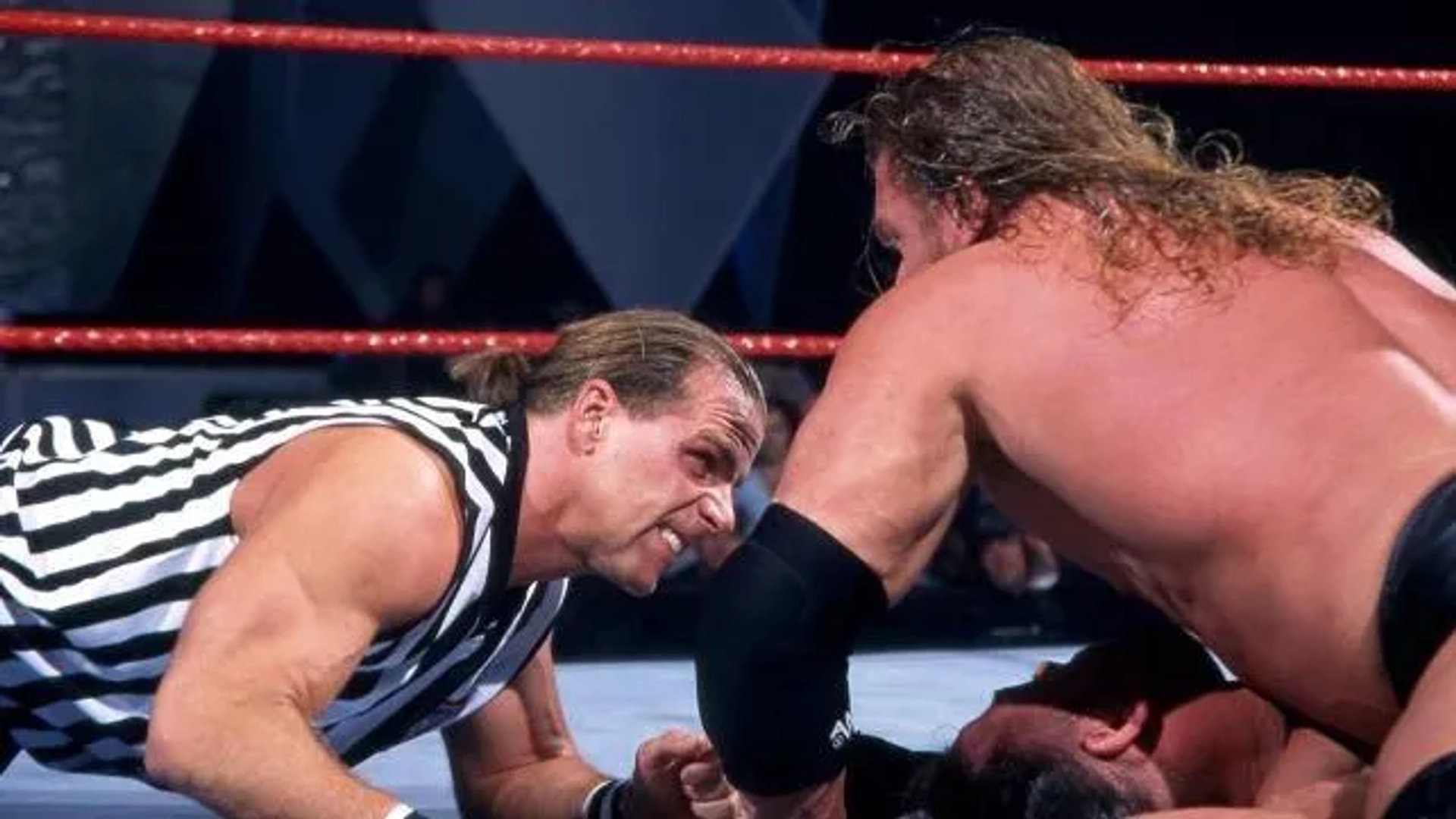 Shawn Michaels, Paul Levesque, and Rob Van Dam in WWE Raw (1993)