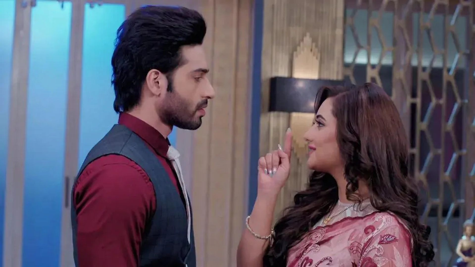 Rashami Desai and Vijayendra Kumeria in Naagin: Shalaka Honey Traps Dev! (2020)