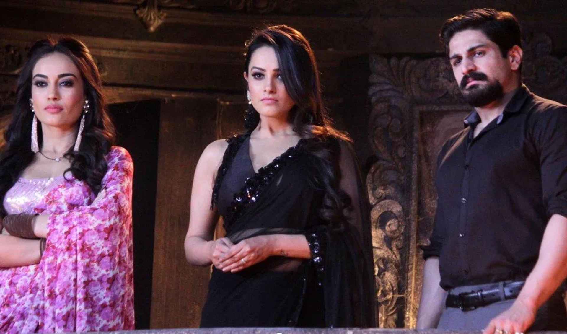 Anita Hassanandani Reddy, Surbhi Jyoti, and Rajat Tokas in Naagin (2015)