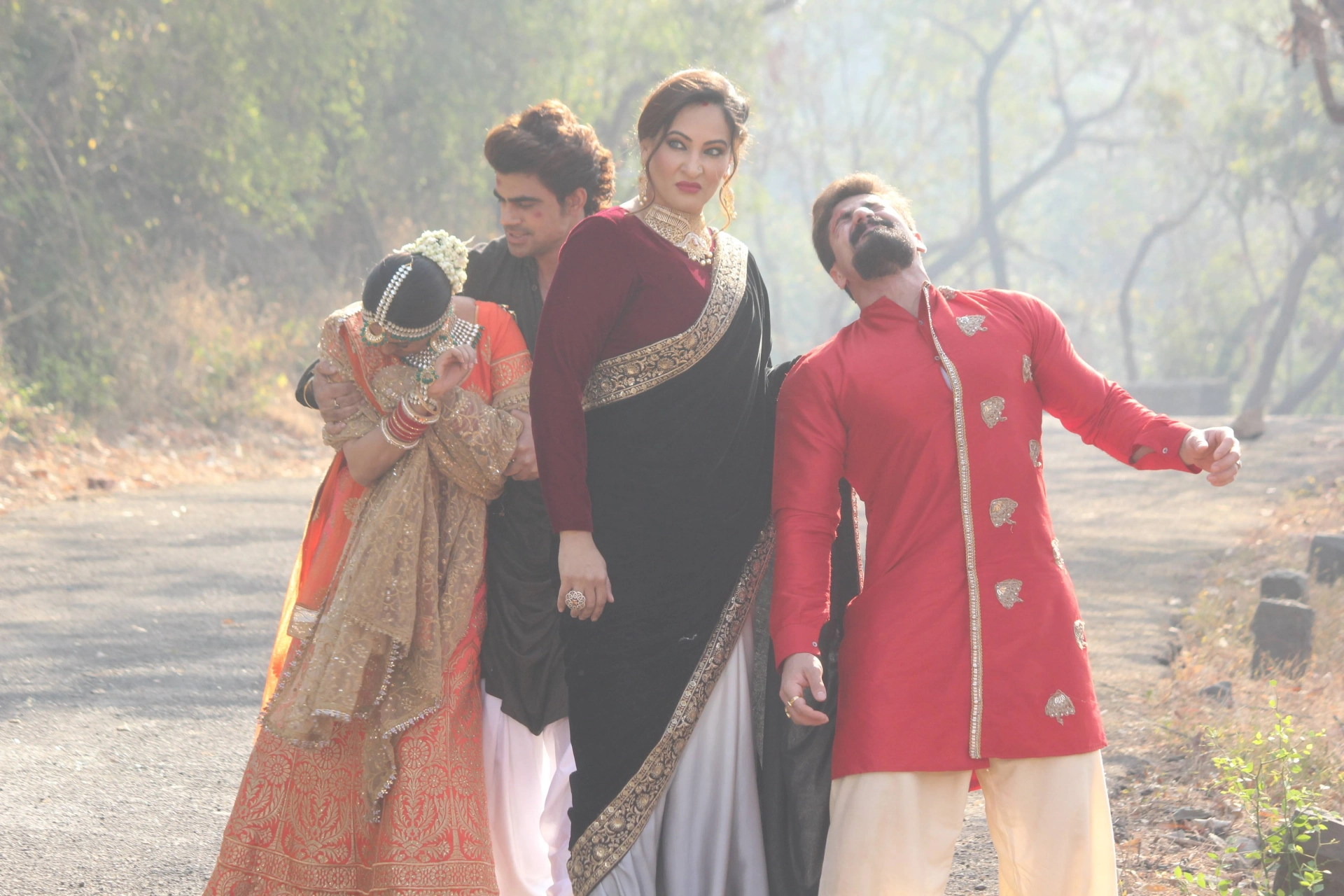 Anita Hassanandani Reddy, Rakshanda Khan, Rajat Tokas, and Ankit Mohan in Naagin (2015)