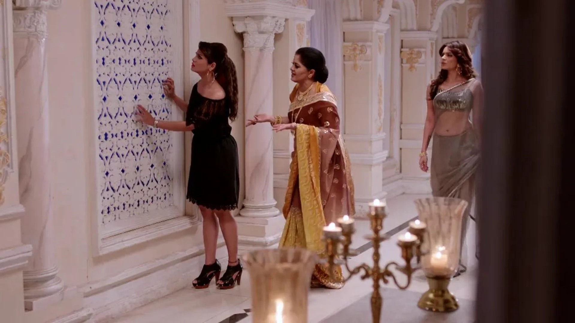 Sudha Chandran, Aashka Goradia, and Adaa Khan in Naagin (2015)