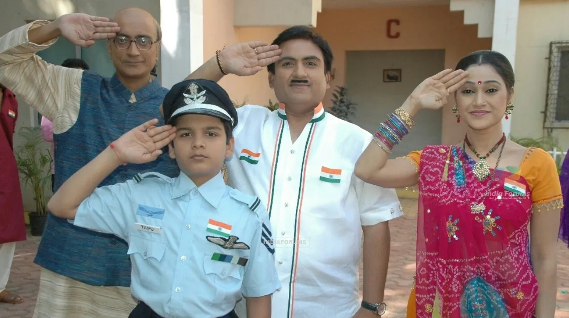 Dilip Joshi, Disha Vakani, Amit Bhatt, and Bhavya Gandhi in Taarak Mehta Ka Ooltah Chashmah (2008)