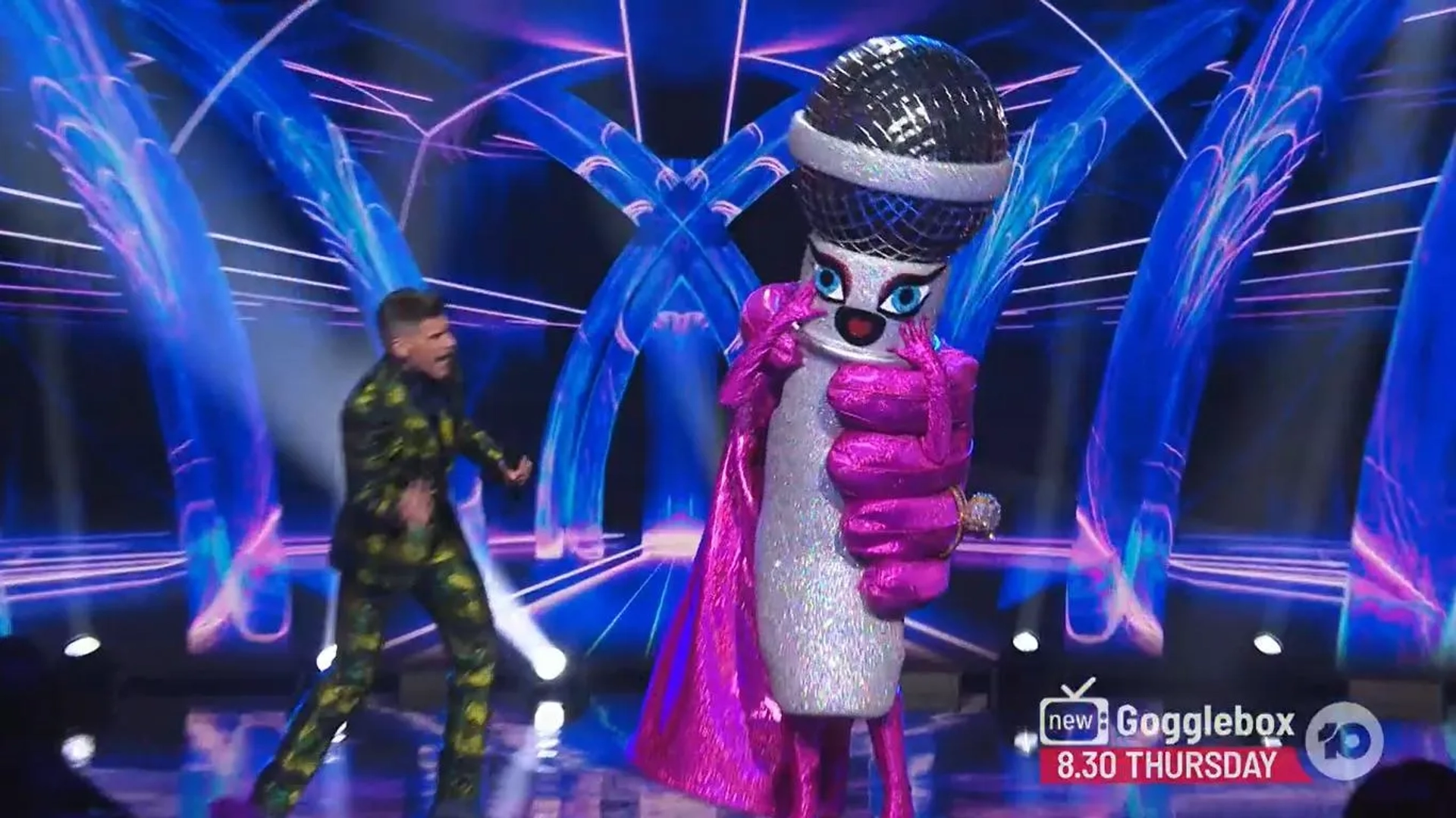 Osher Günsberg and Michelle Williams in The Masked Singer Australia (2019)