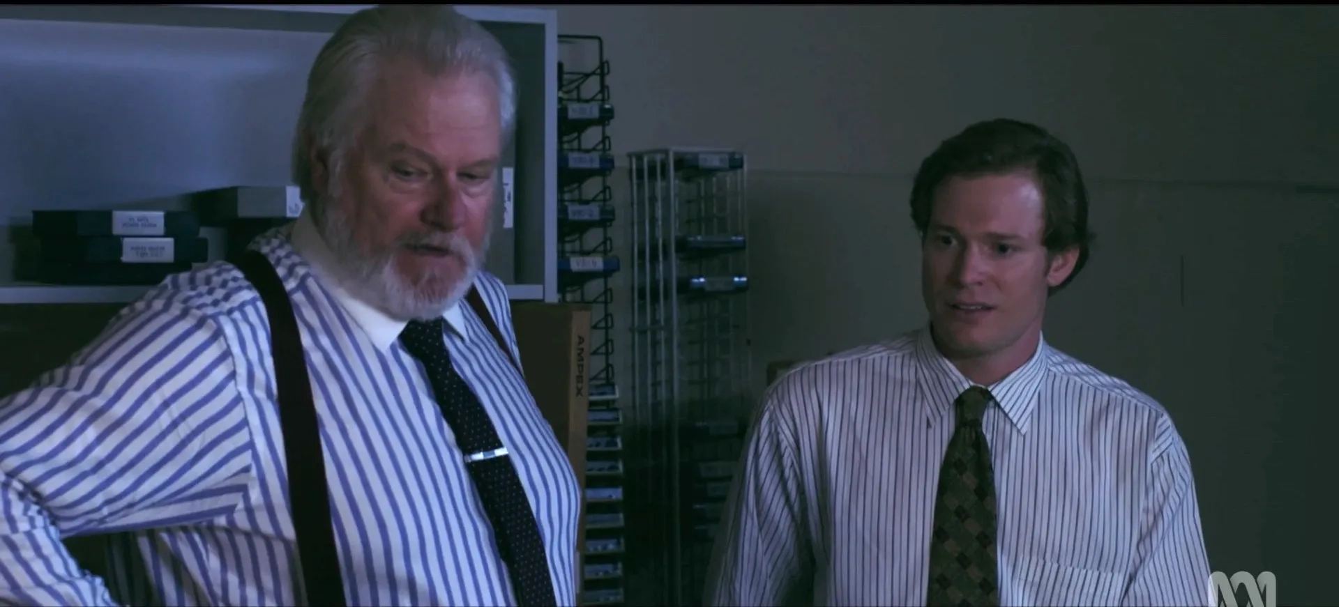 William McInnes and Sam Reid in The Newsreader (2021)