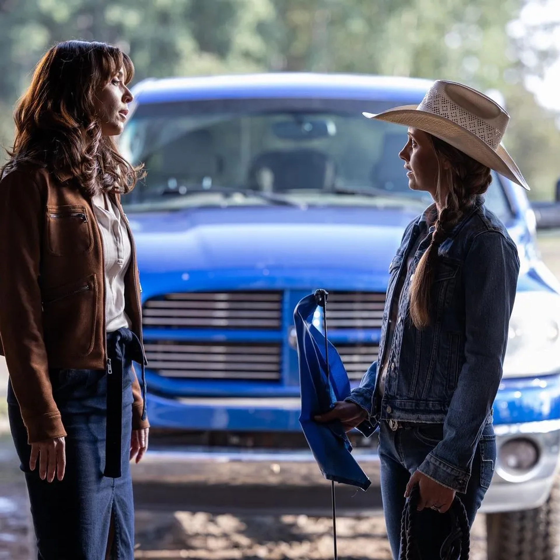 Amber Marshall and Michelle Morgan in Heartland (2007)