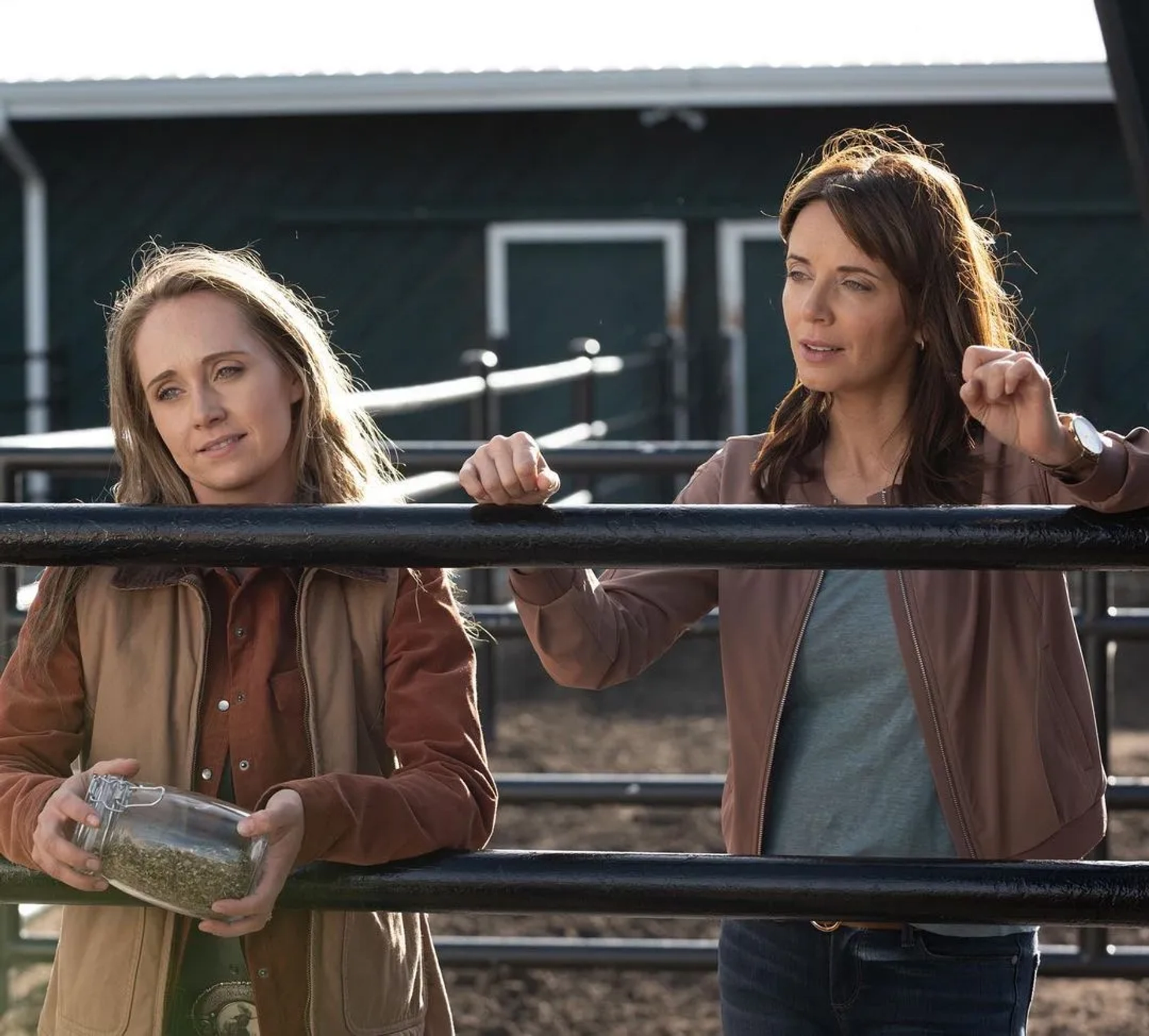 Amber Marshall and Michelle Morgan in Heartland (2007)