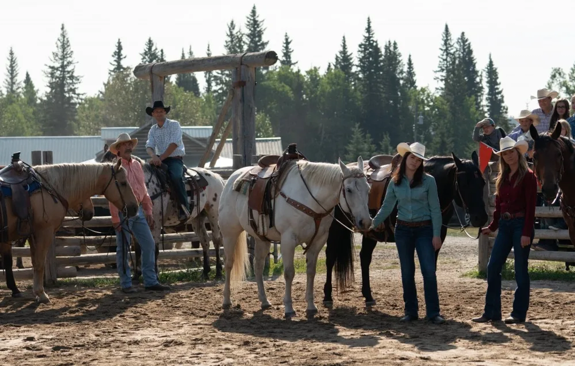 Shaun Johnston, Amber Marshall, Kerry James, and Alisha Newton in Heartland (2007)