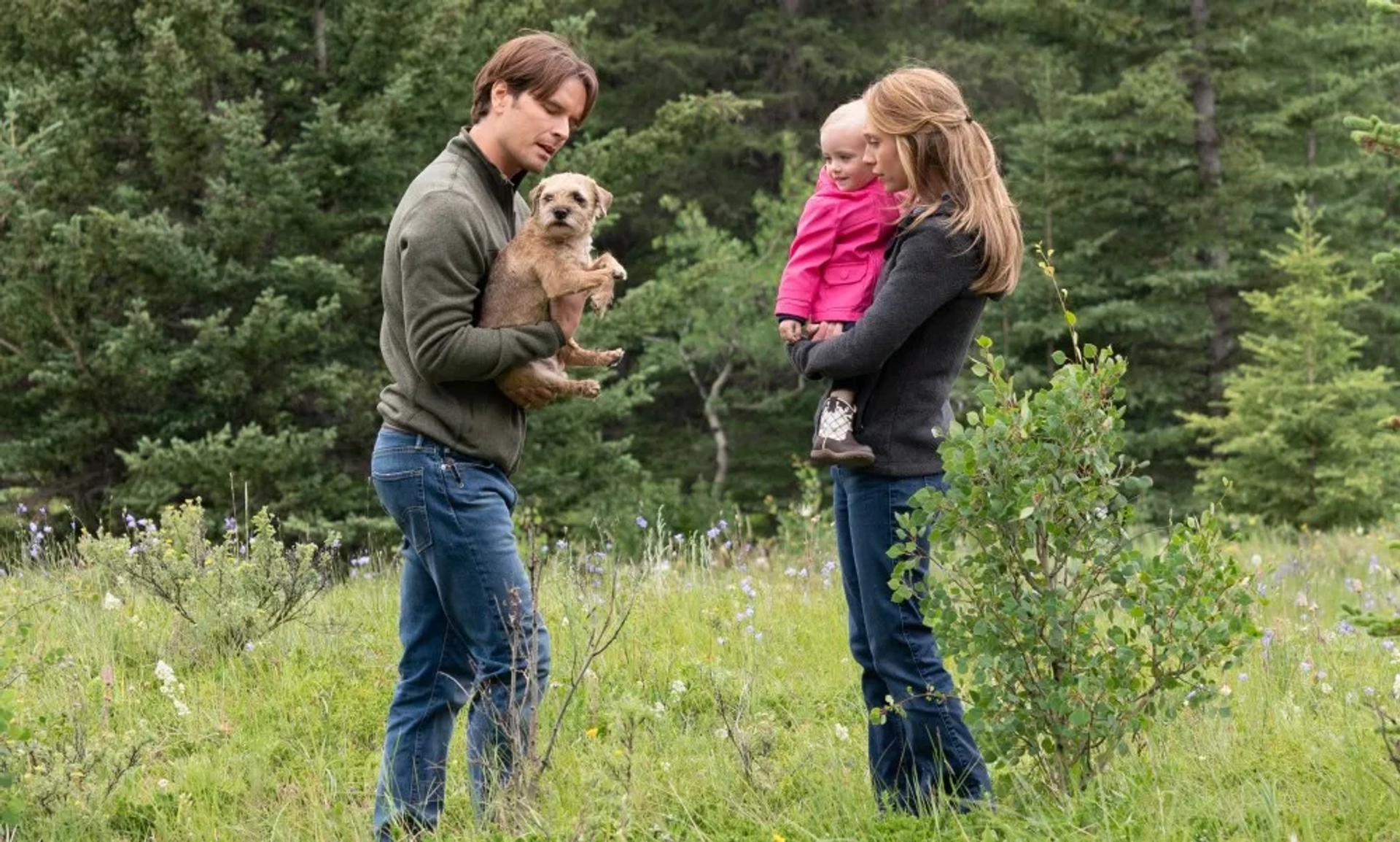 Graham Wardle, Amber Marshall, Ruby Spencer, and Emmanuella Spencer in Heartland (2007)