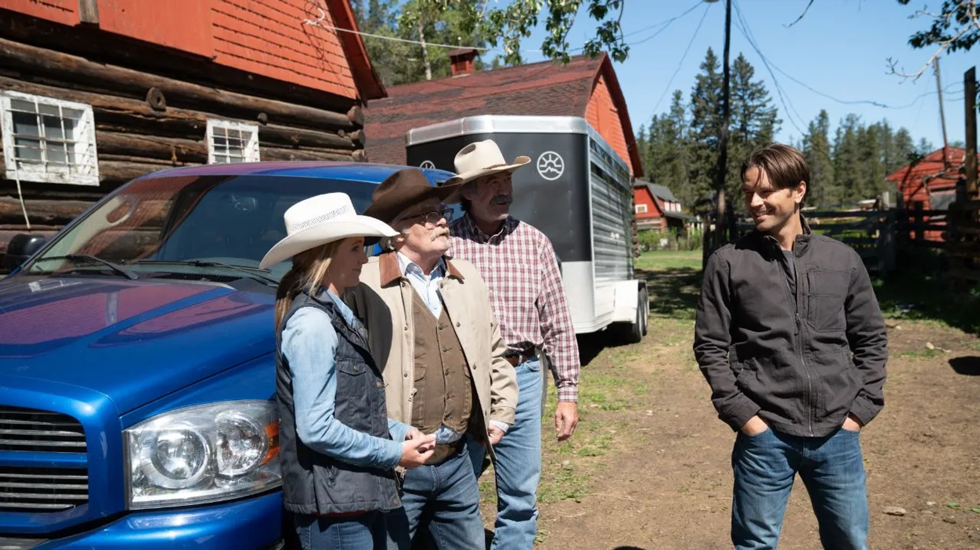 Nicholas Campbell, Shaun Johnston, Graham Wardle, and Amber Marshall in Heartland (2007)