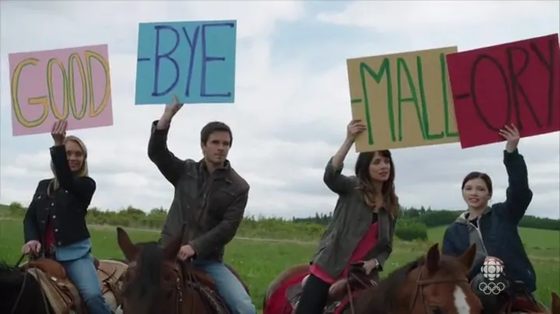 Graham Wardle, Amber Marshall, Michelle Morgan, and Alisha Newton in Heartland (2007)