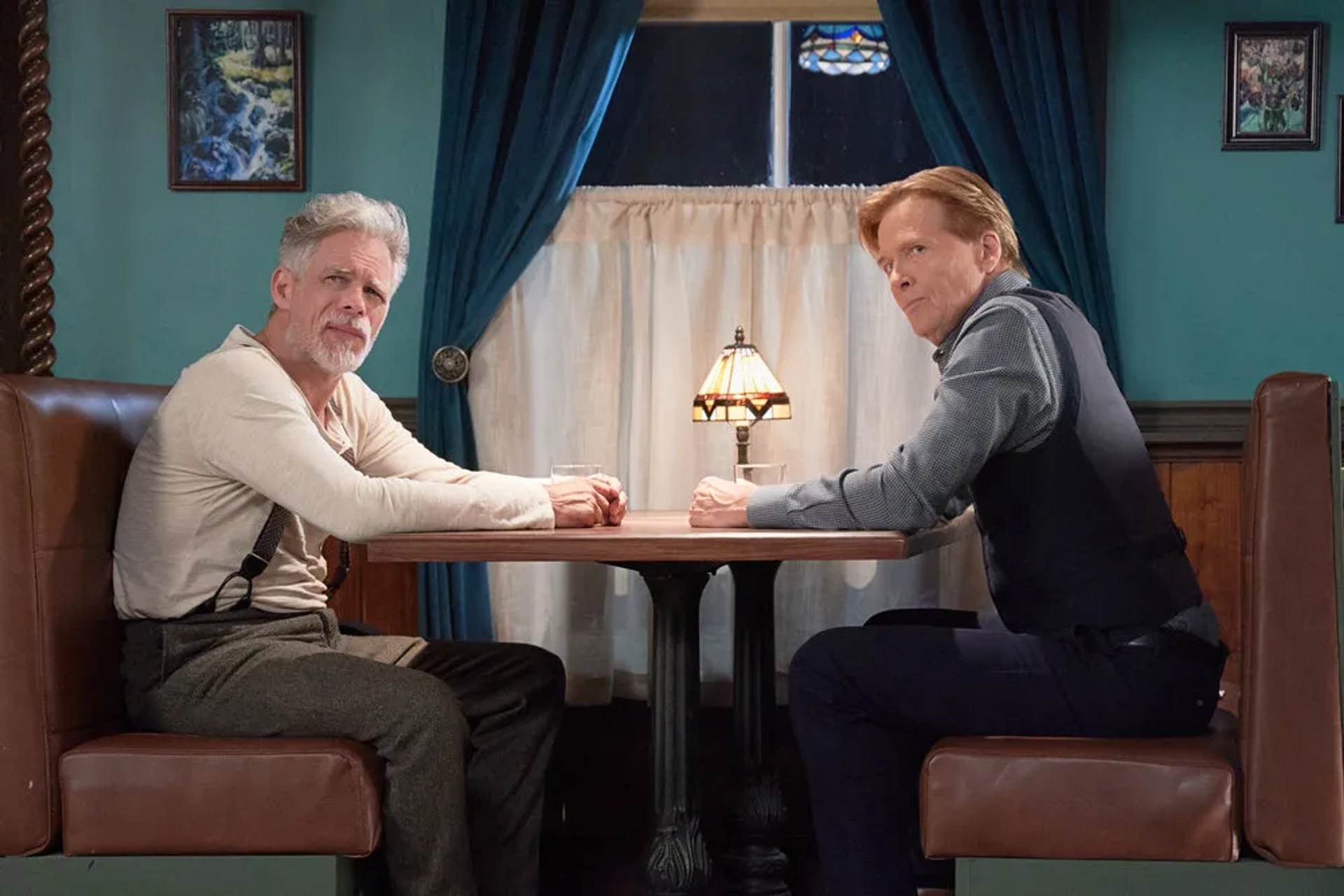 Martin Cummins and Jack Wagner in When Calls the Heart: What Is and What Should Never Be (2023)