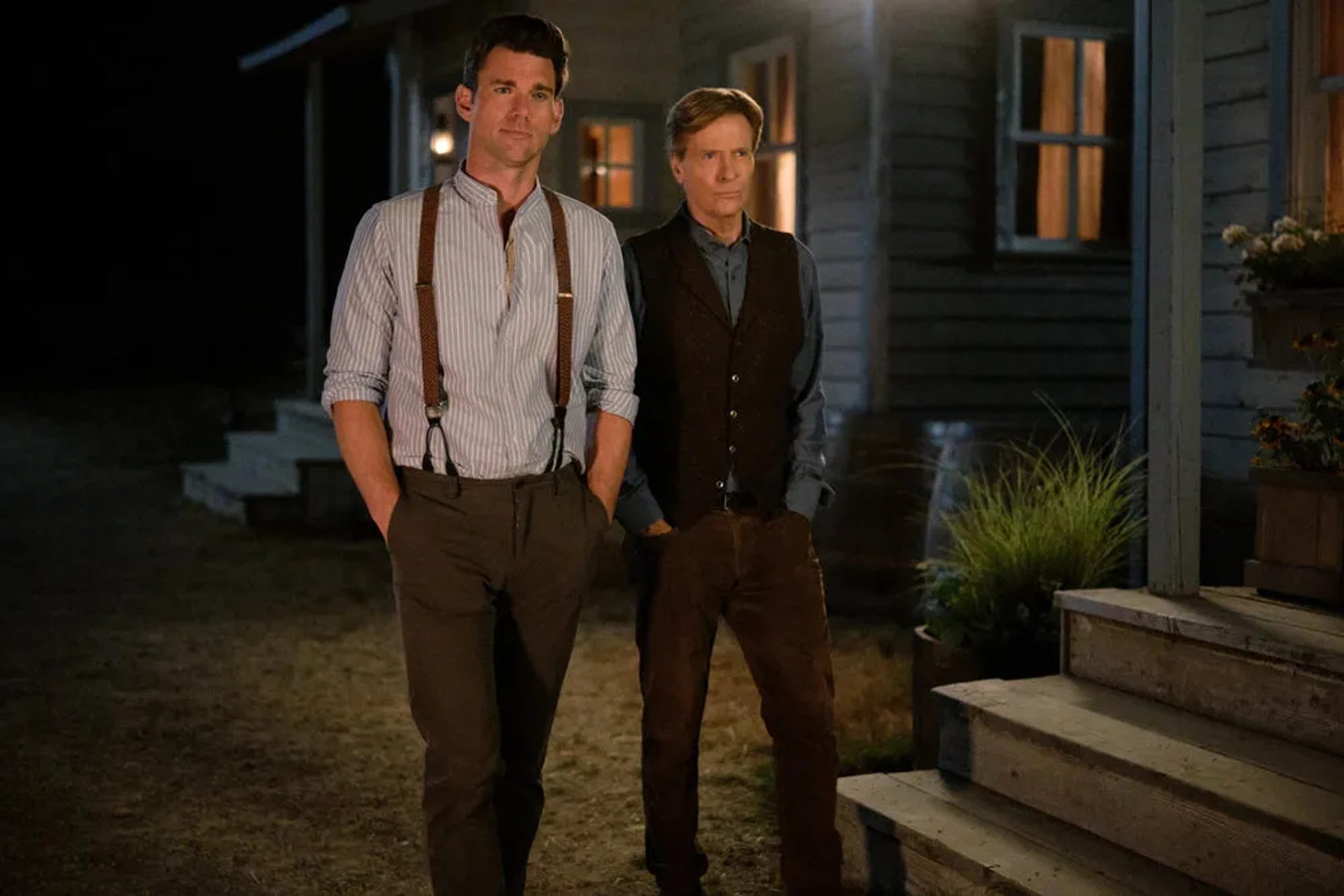 Jack Wagner and Kevin McGarry in When Calls the Heart: Great Expectataions (2023)