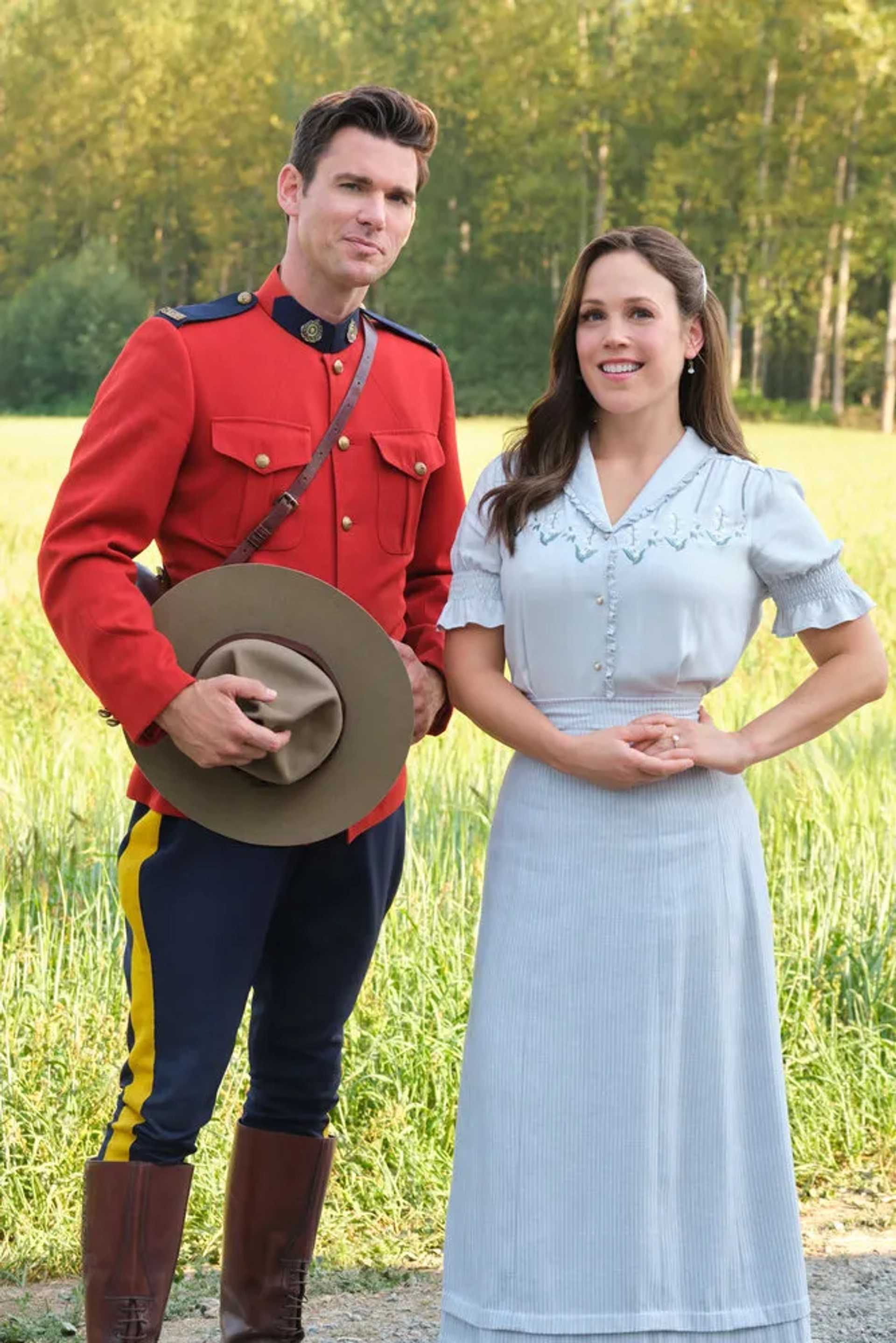 Kevin McGarry and Erin Krakow in When Calls the Heart: Great Expectataions (2023)