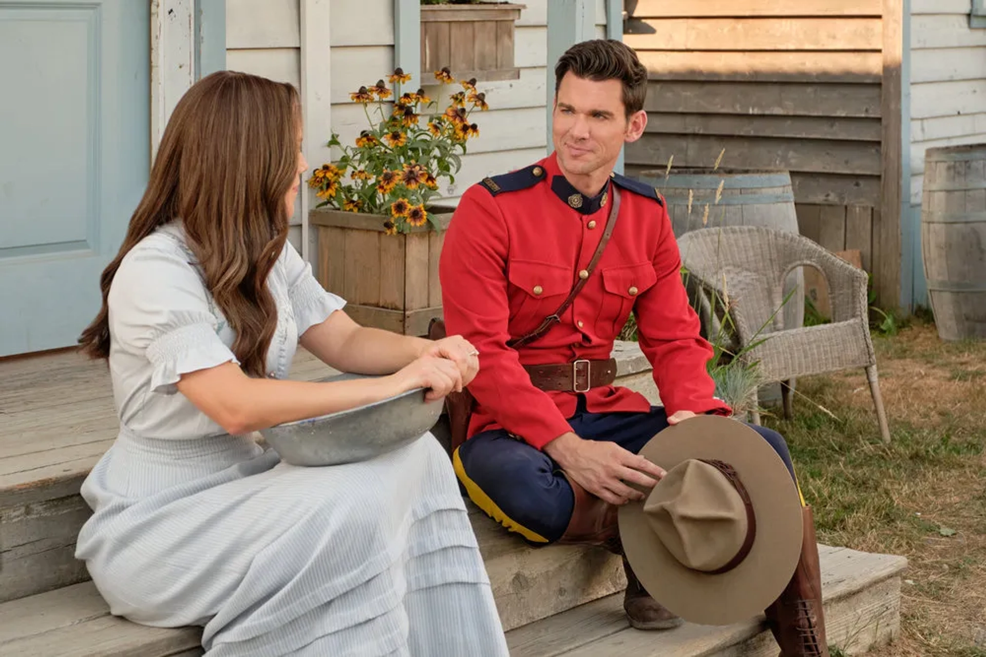 Kevin McGarry and Erin Krakow in When Calls the Heart: Great Expectataions (2023)