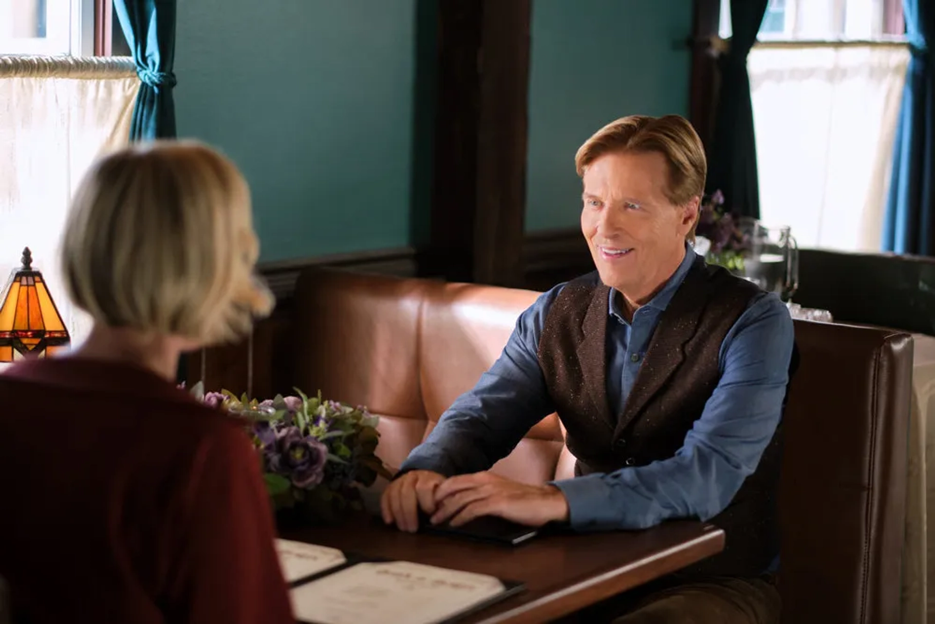 Stefanie von Pfetten and Jack Wagner in When Calls the Heart: Great Expectataions (2023)