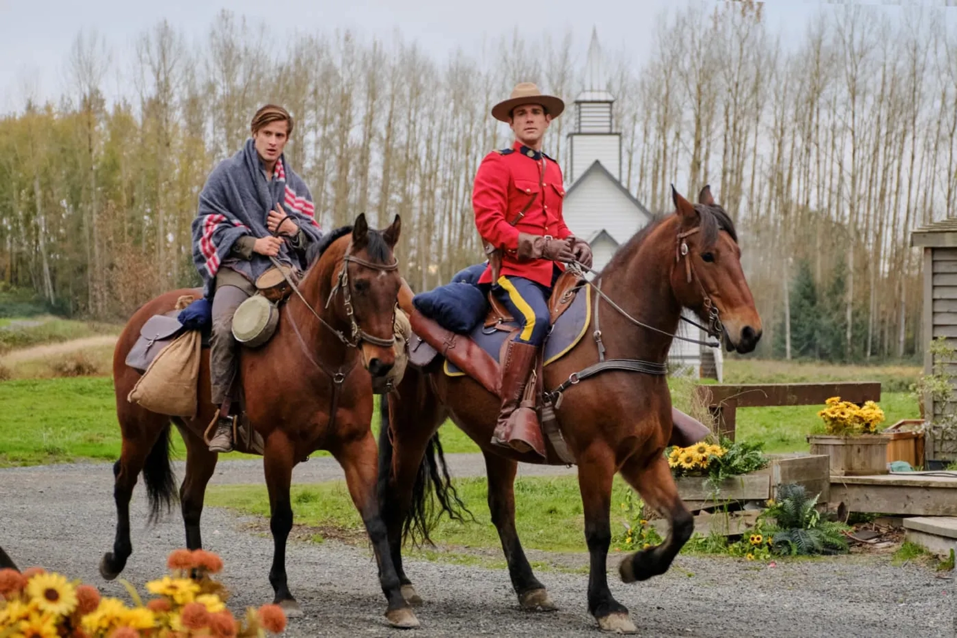 Aren Buchholz and Kevin McGarry in When Calls the Heart: The Kiss (2021)