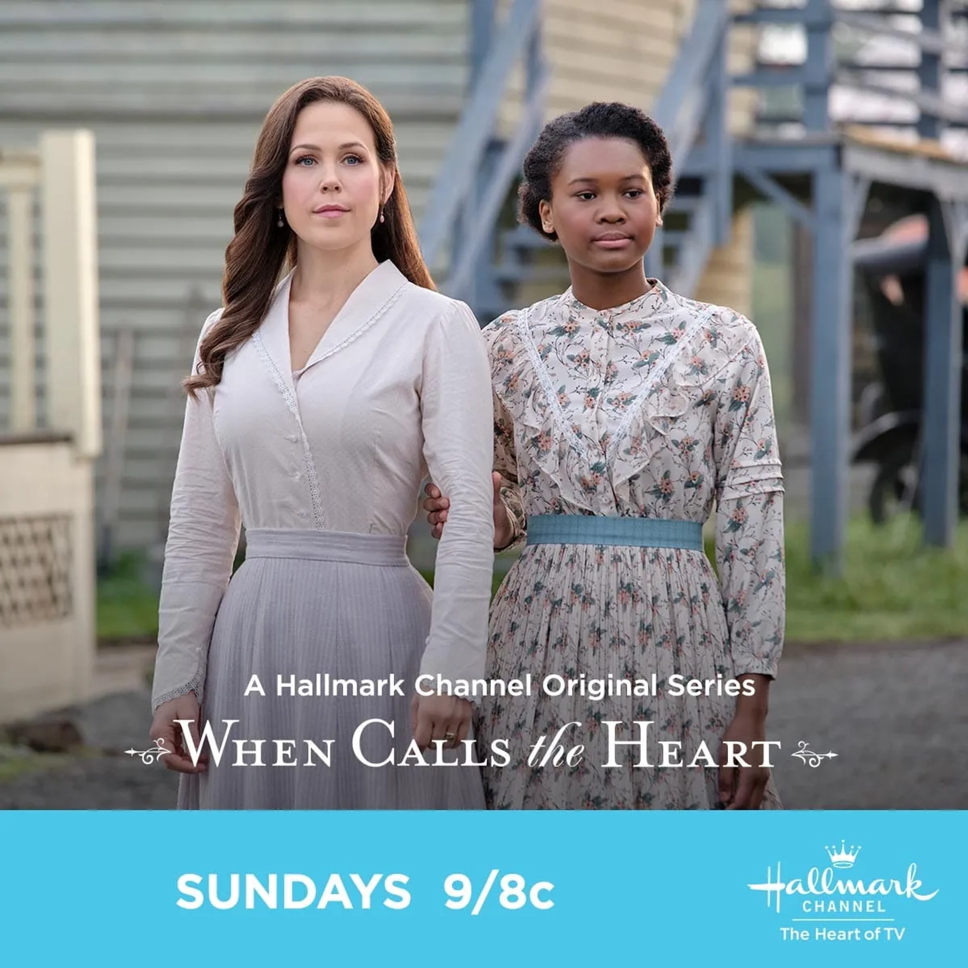 Erin Krakow and Vienna Leacock in When Calls the Heart (2014)