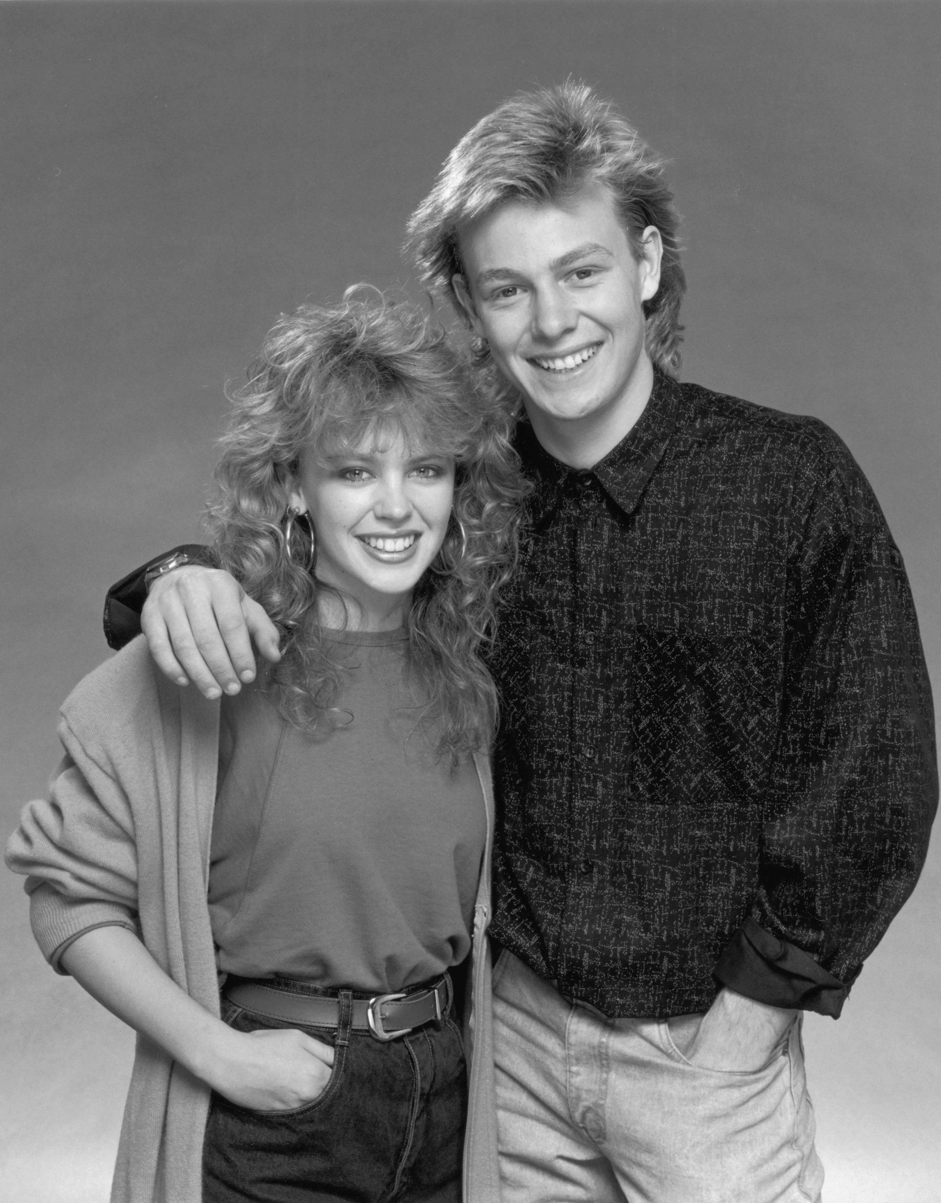 Kylie Minogue and Jason Donovan in Neighbours (1985)