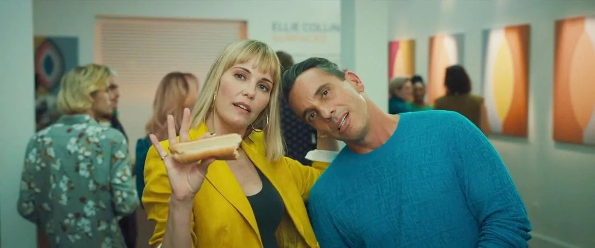 Leslie Bibb and Sebastian Maniscalco in About My Father (2023)