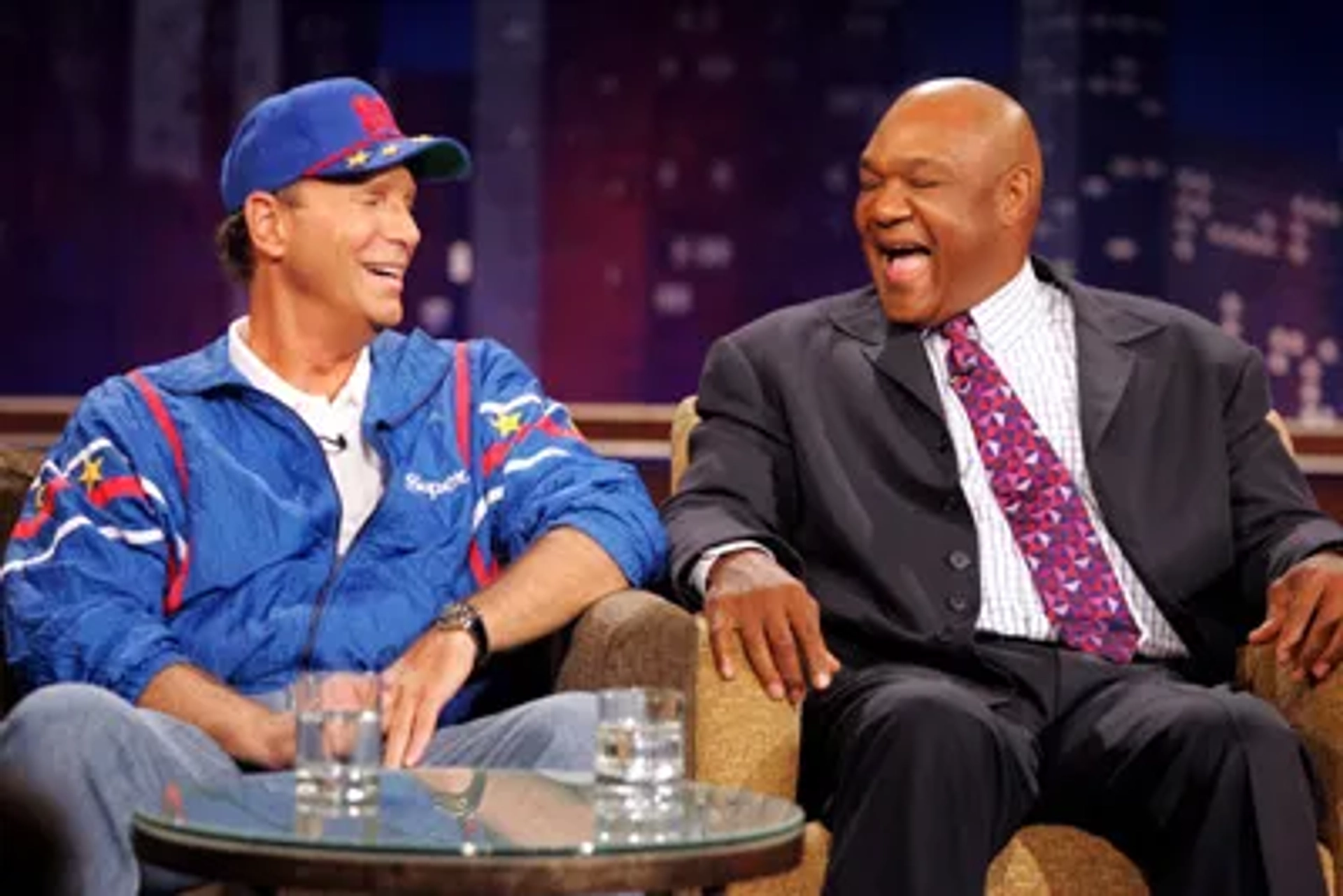 Bob Einstein and George Foreman at an event for Jimmy Kimmel Live! (2003)