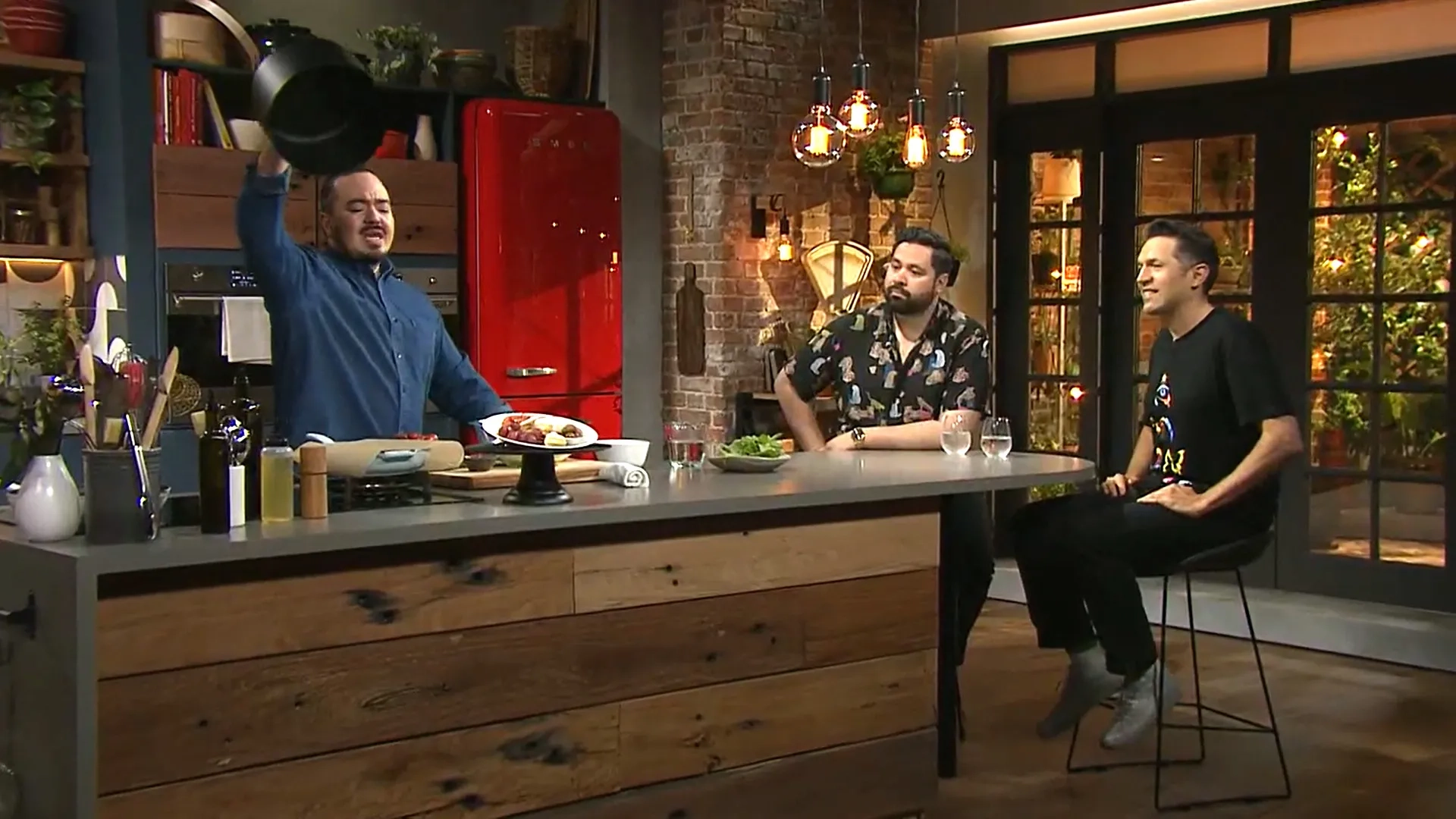 Ben Shewry, Adam Liaw, and Bjorn Stewart in The Cook Up with Adam Liaw (2021)