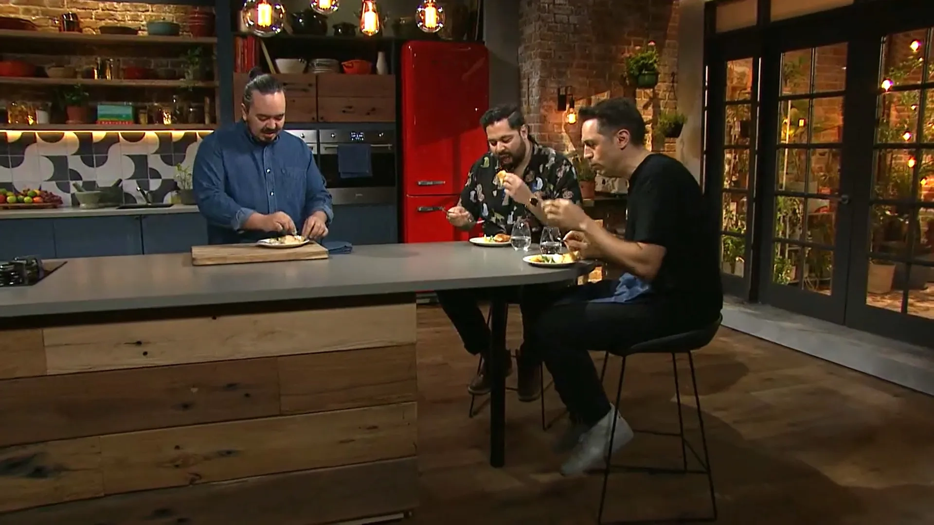 Ben Shewry, Adam Liaw, and Bjorn Stewart in The Cook Up with Adam Liaw (2021)