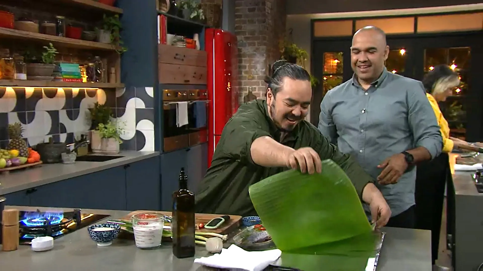 Craig Quartermaine and Adam Liaw in The Cook Up with Adam Liaw (2021)