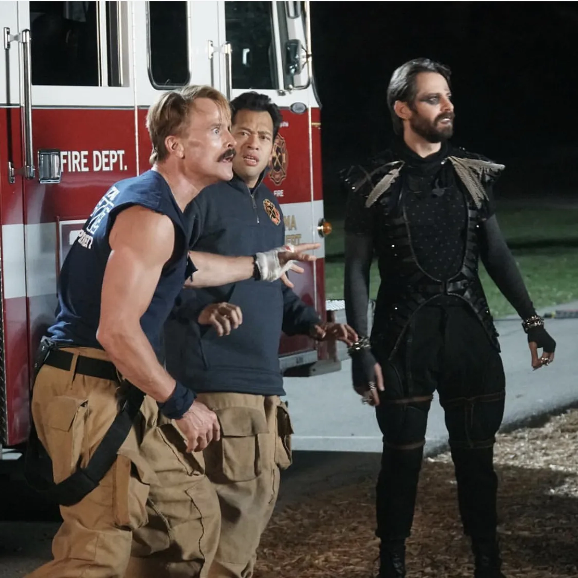 Gabriel Hogan, Martin Starr, and Eugene Cordero in Tacoma FD (2019)