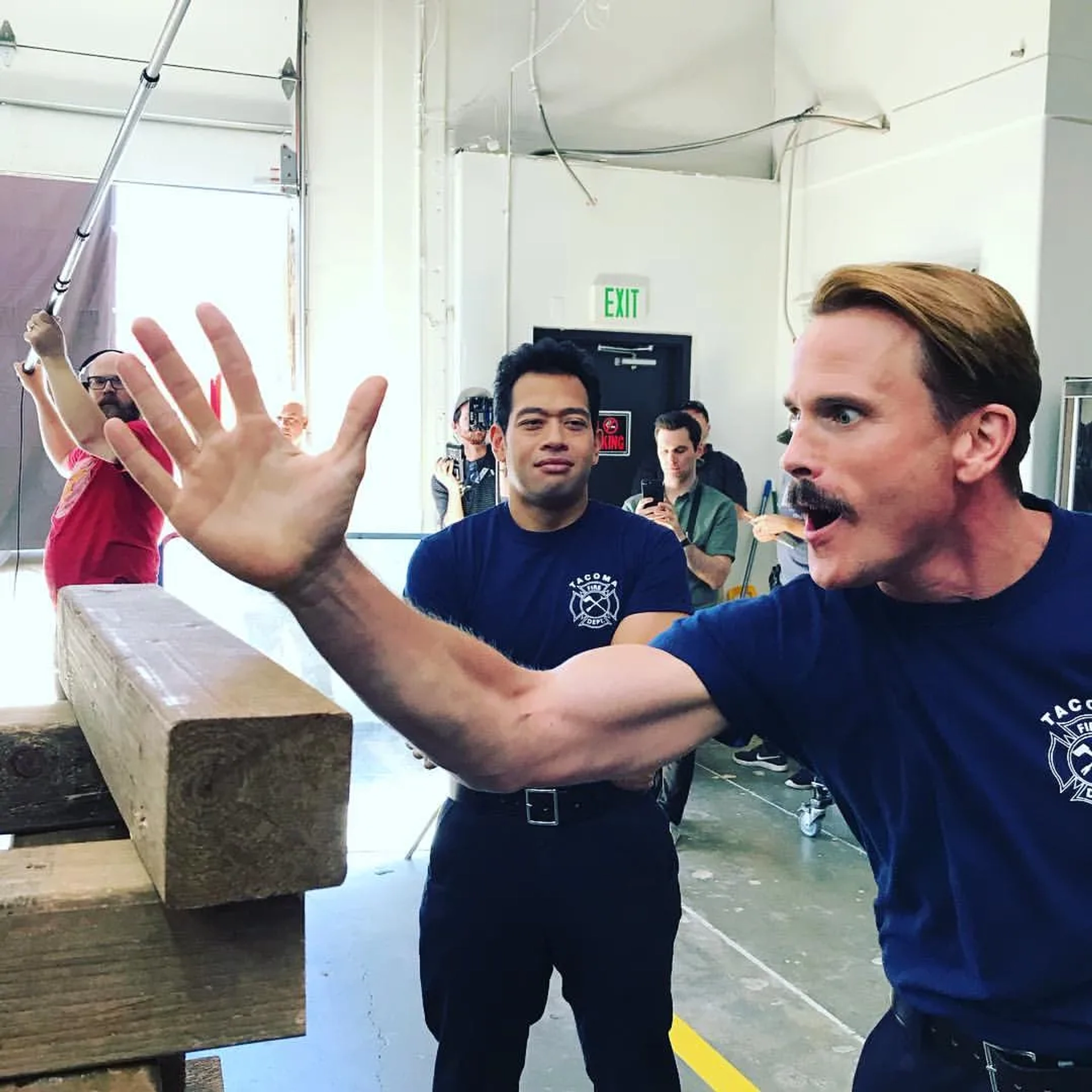 Gabriel Hogan and Eugene Cordero in Tacoma FD (2019)