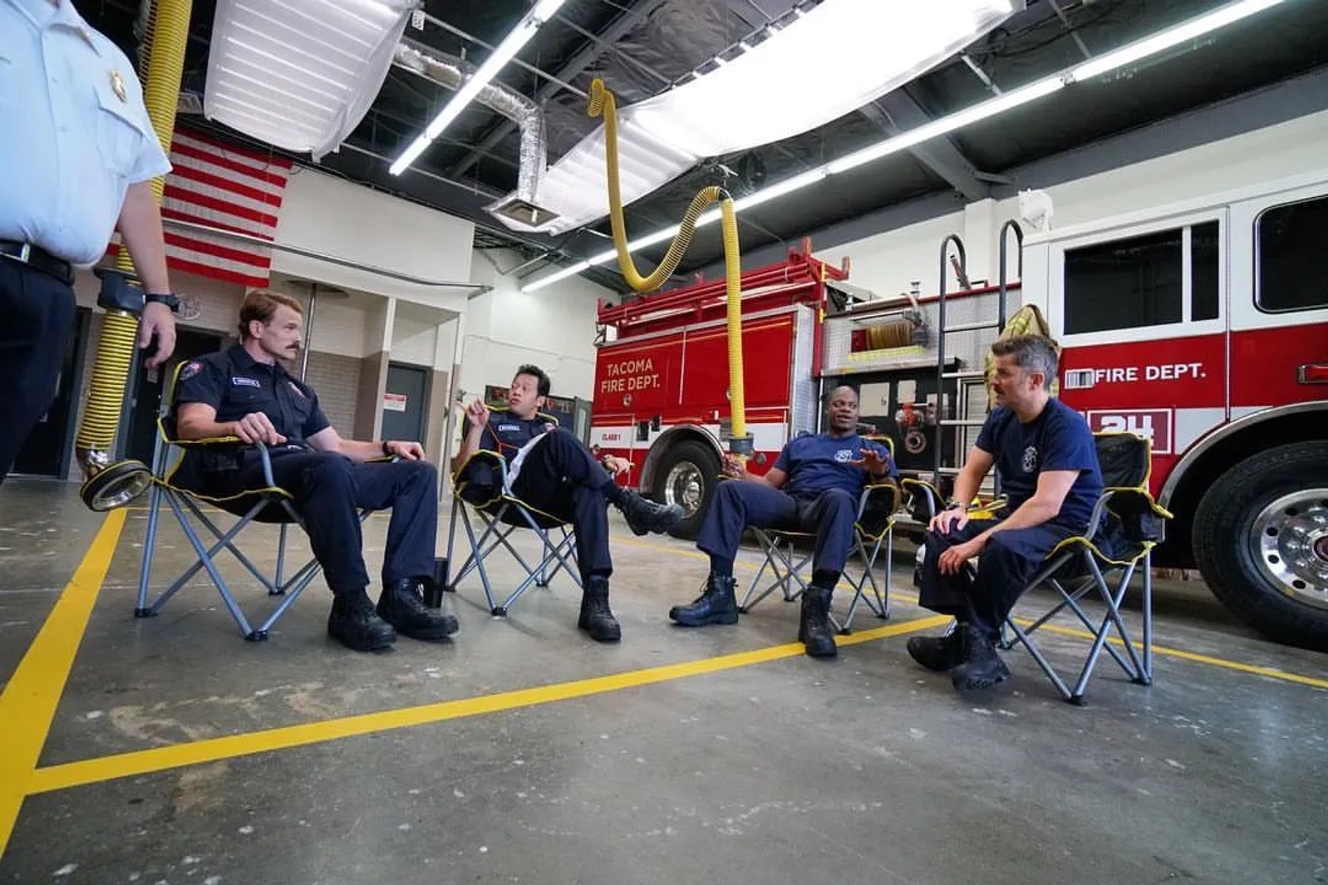 Gabriel Hogan, Steve Lemme, Eugene Cordero, and Marcus Henderson in Tacoma FD (2019)