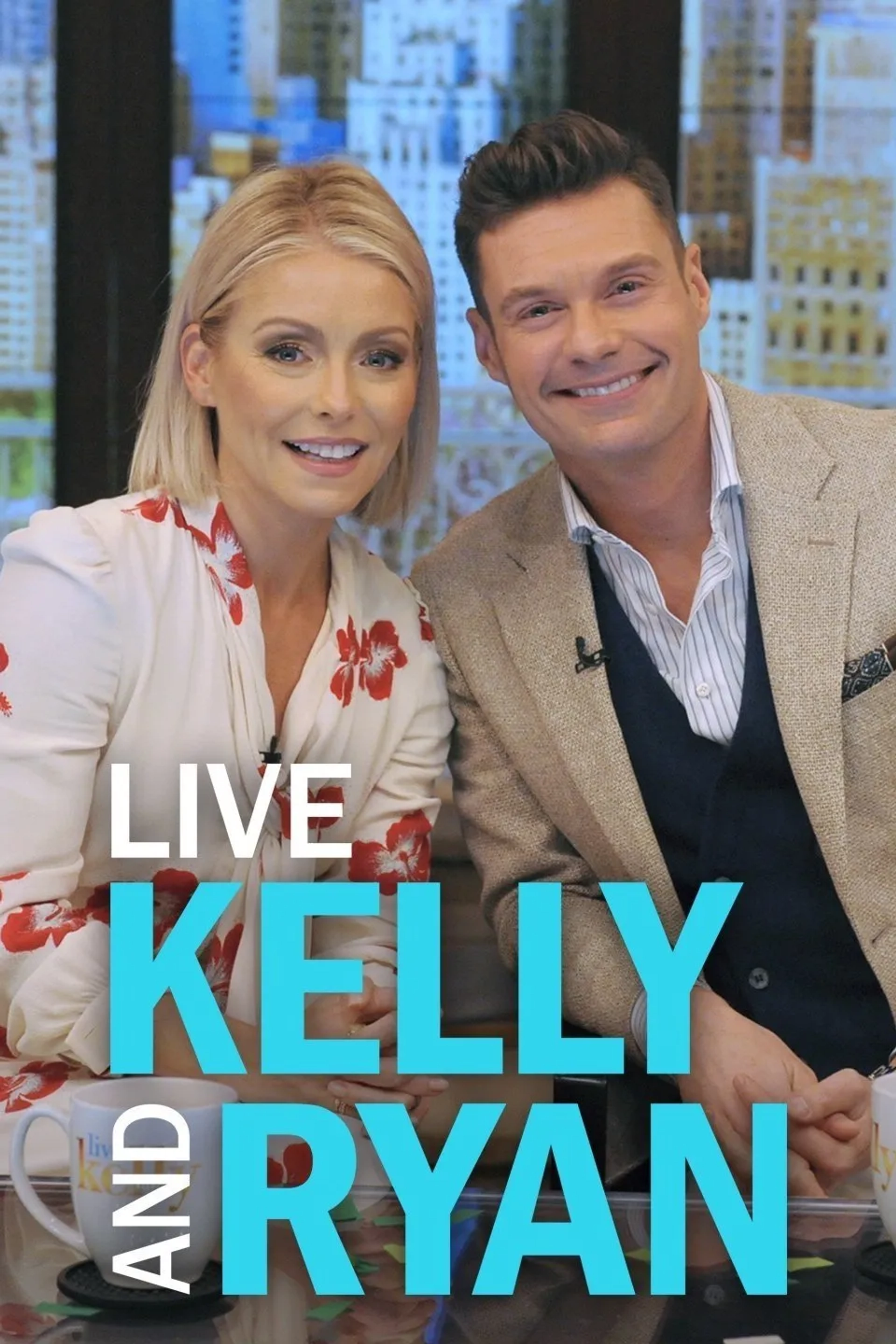 Kelly Ripa and Ryan Seacrest in Live with Kelly and Mark (1988)