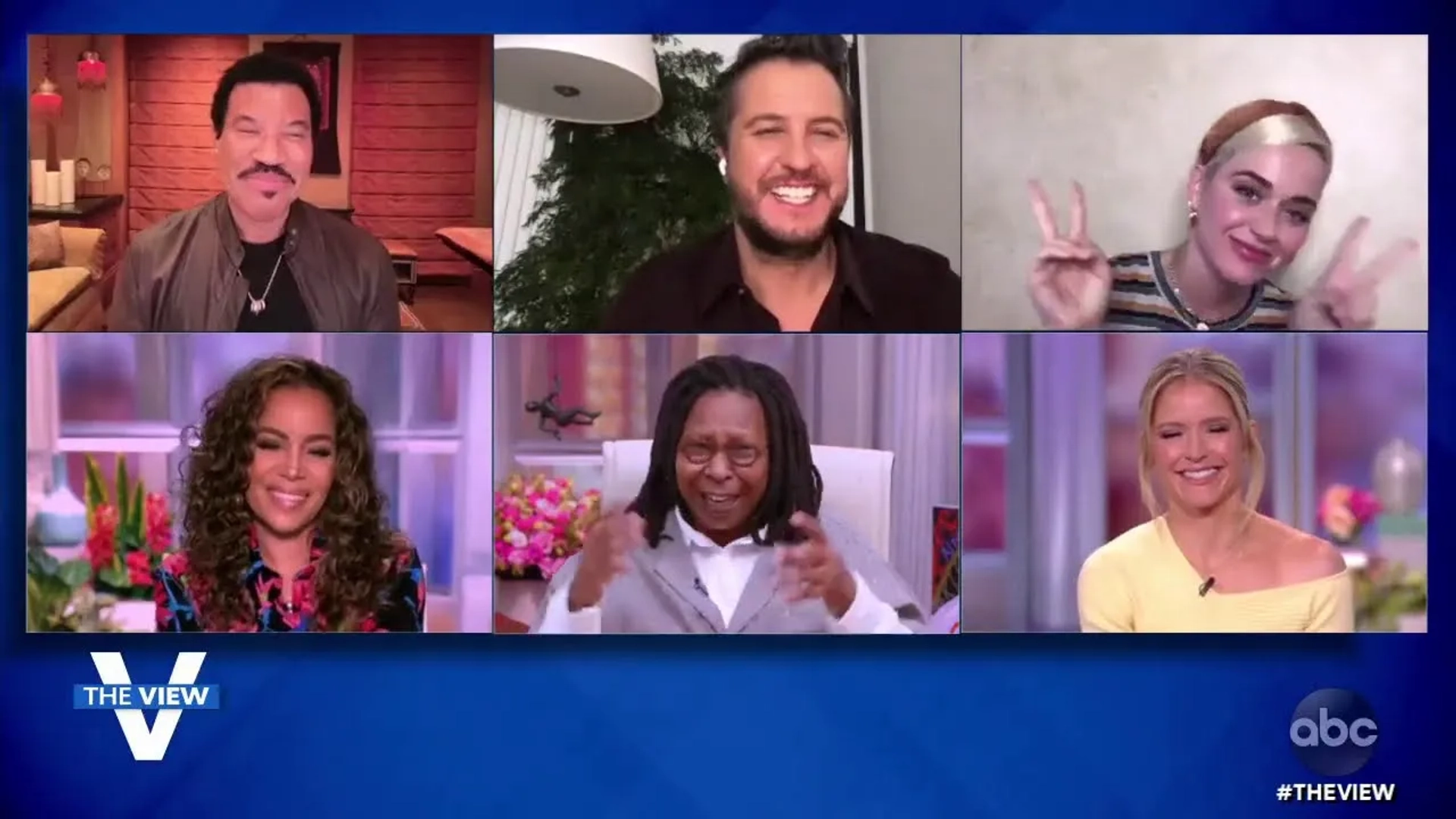 Whoopi Goldberg, Lionel Richie, Sunny Hostin, Luke Bryan, Katy Perry, and Sara Haines in The View (1997)