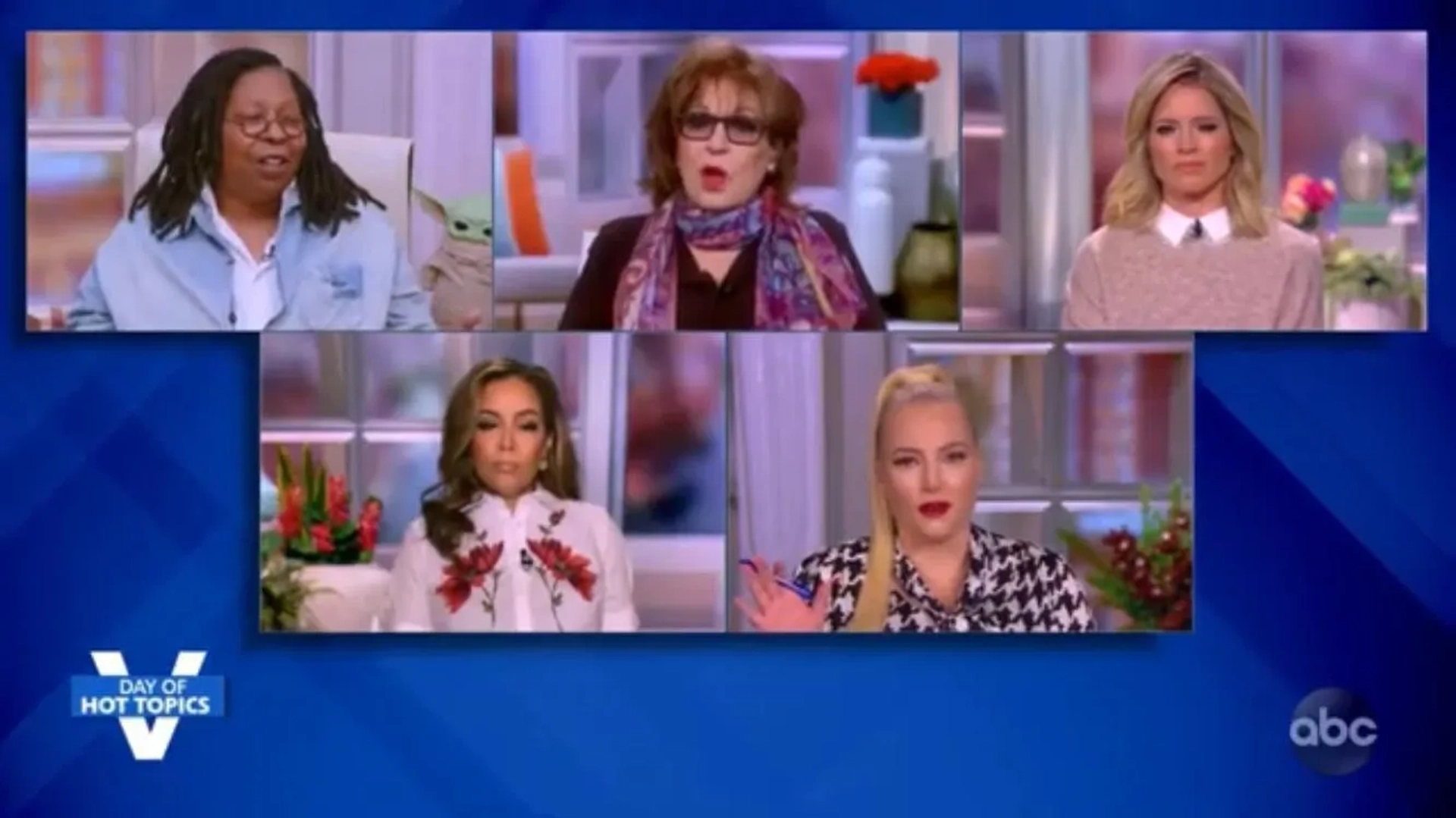 Whoopi Goldberg, Joy Behar, Sunny Hostin, Meghan McCain, and Sara Haines in The View (1997)