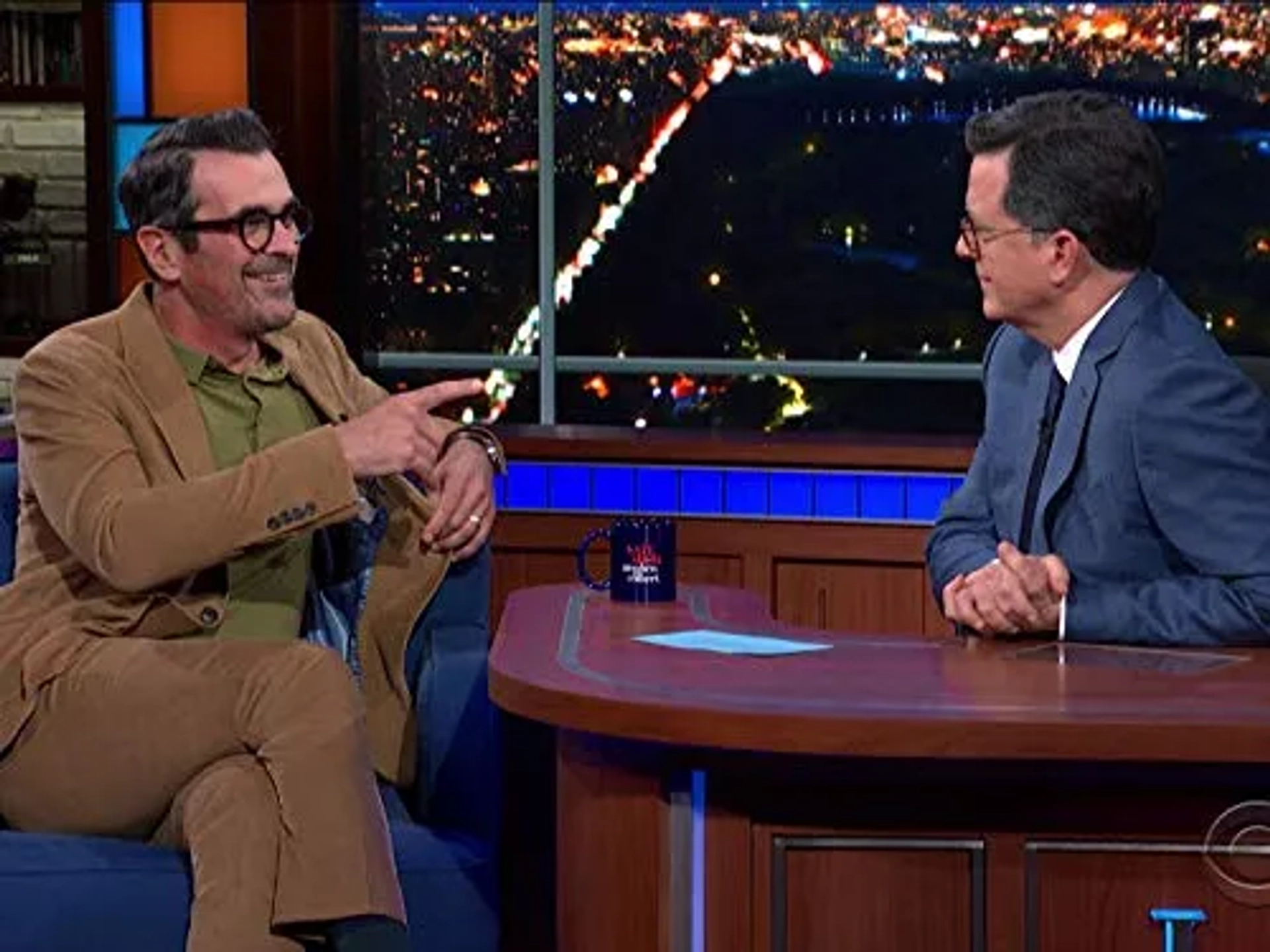 Ty Burrell and Stephen Colbert in The Late Show with Stephen Colbert: Ty Burrell/John Heilemann/James Taylor (2020)