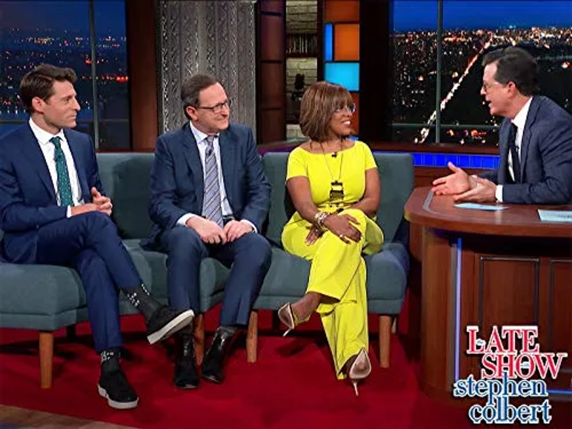 Stephen Colbert, Gayle King, Anthony Mason, and Tony Dokoupil in The Late Show with Stephen Colbert: Gayle King/Anthony Mason/Tony Dokoupil/Pete Holmes/The National (2019)