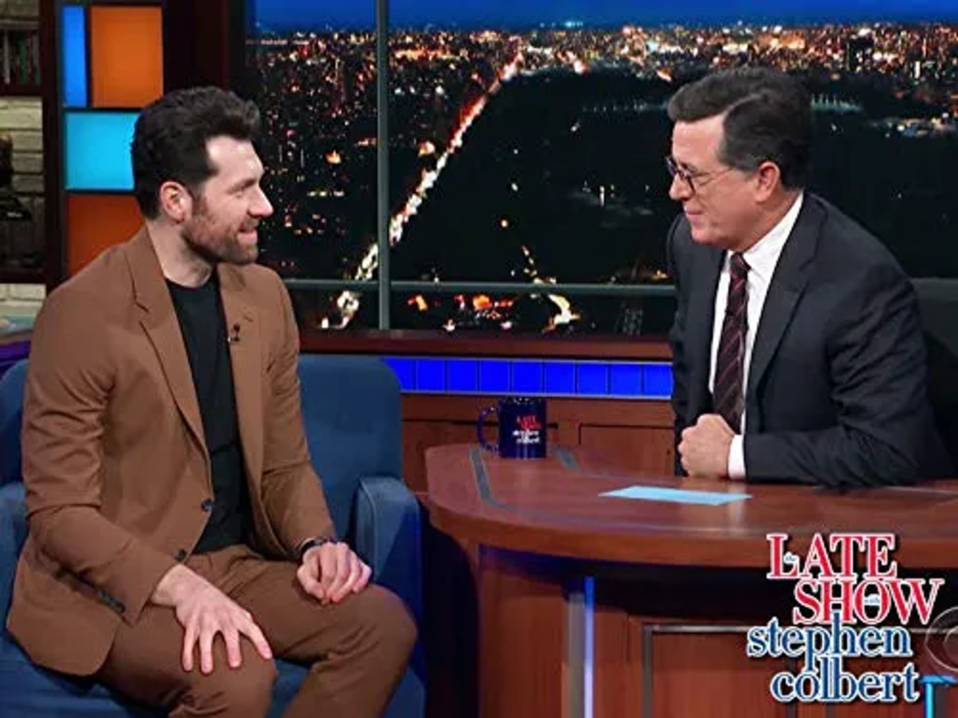 Stephen Colbert and Billy Eichner in The Late Show with Stephen Colbert (2015)