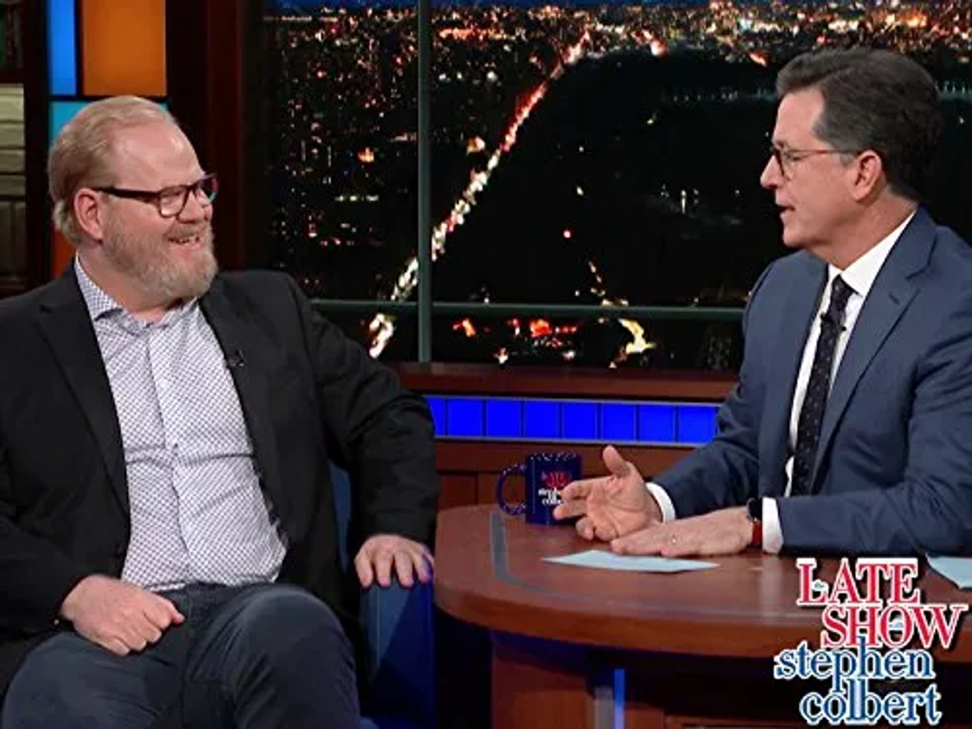 Stephen Colbert and Jim Gaffigan in The Late Show with Stephen Colbert (2015)