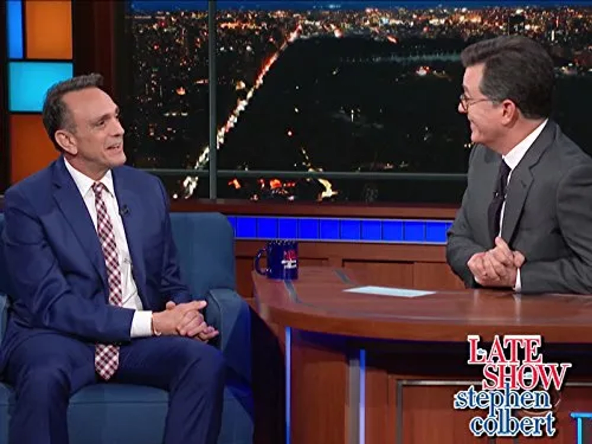 Hank Azaria and Stephen Colbert in The Late Show with Stephen Colbert (2015)