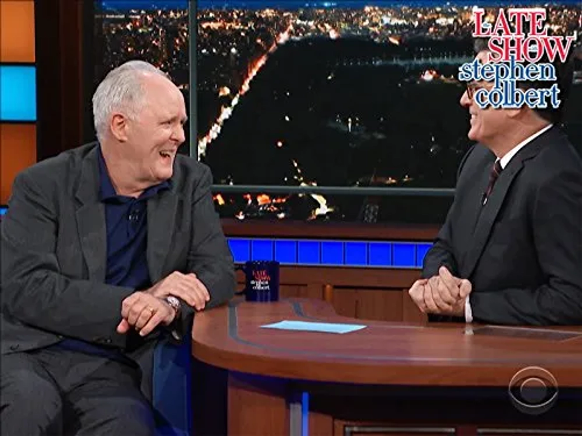 John Lithgow and Stephen Colbert in The Late Show with Stephen Colbert (2015)