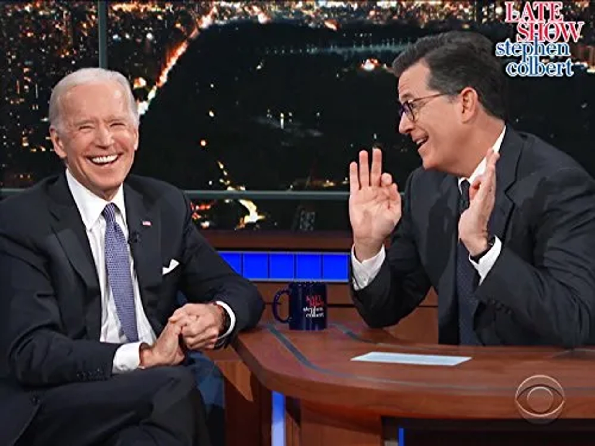 Joe Biden and Stephen Colbert in The Late Show with Stephen Colbert (2015)