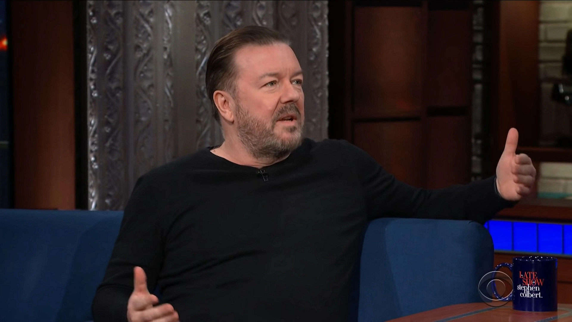 Ricky Gervais in The Late Show with Stephen Colbert (2015)