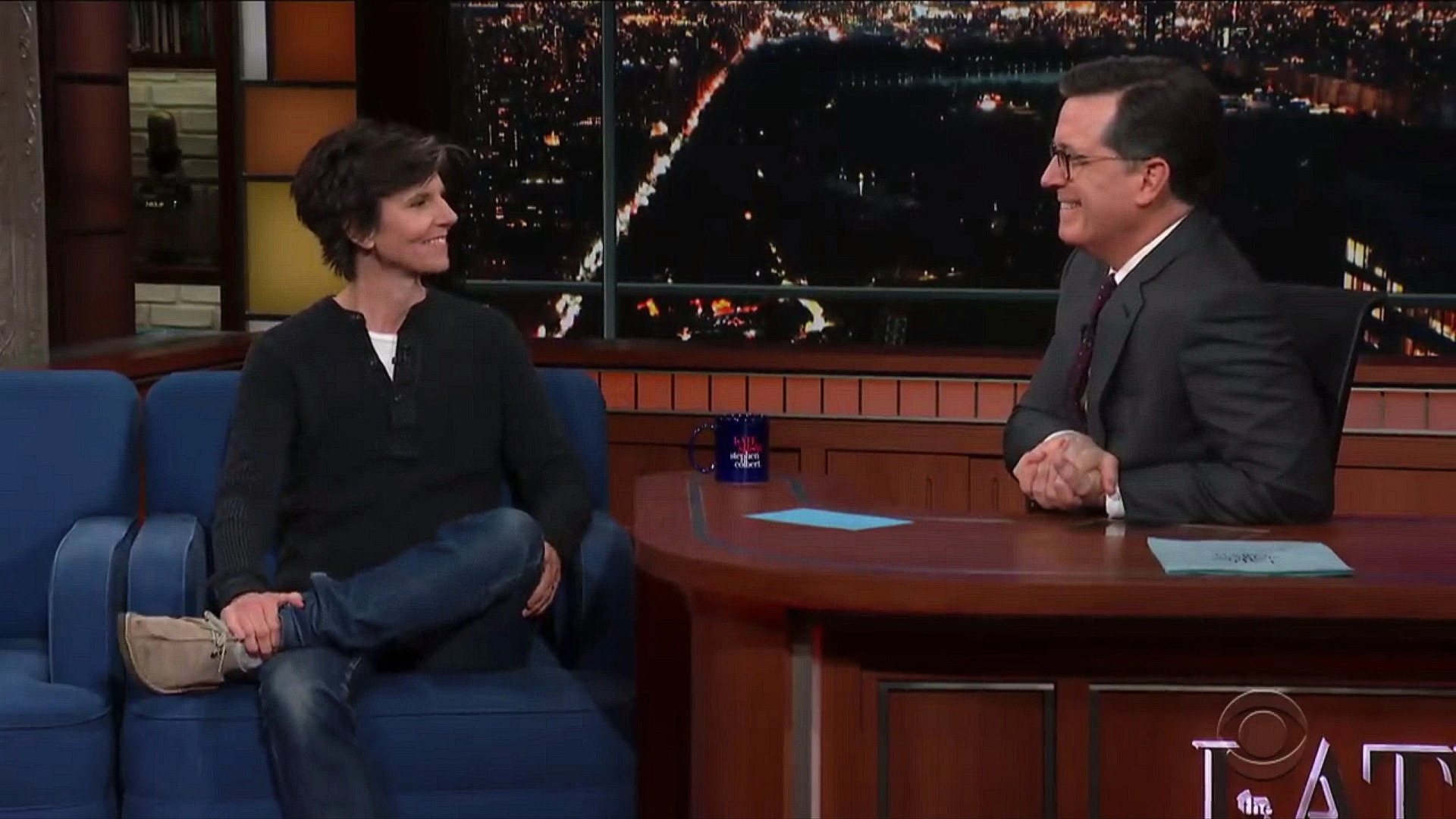 Stephen Colbert and Tig Notaro in The Late Show with Stephen Colbert: Charles Barkley/Tig Notaro/Paul Simon (2019)