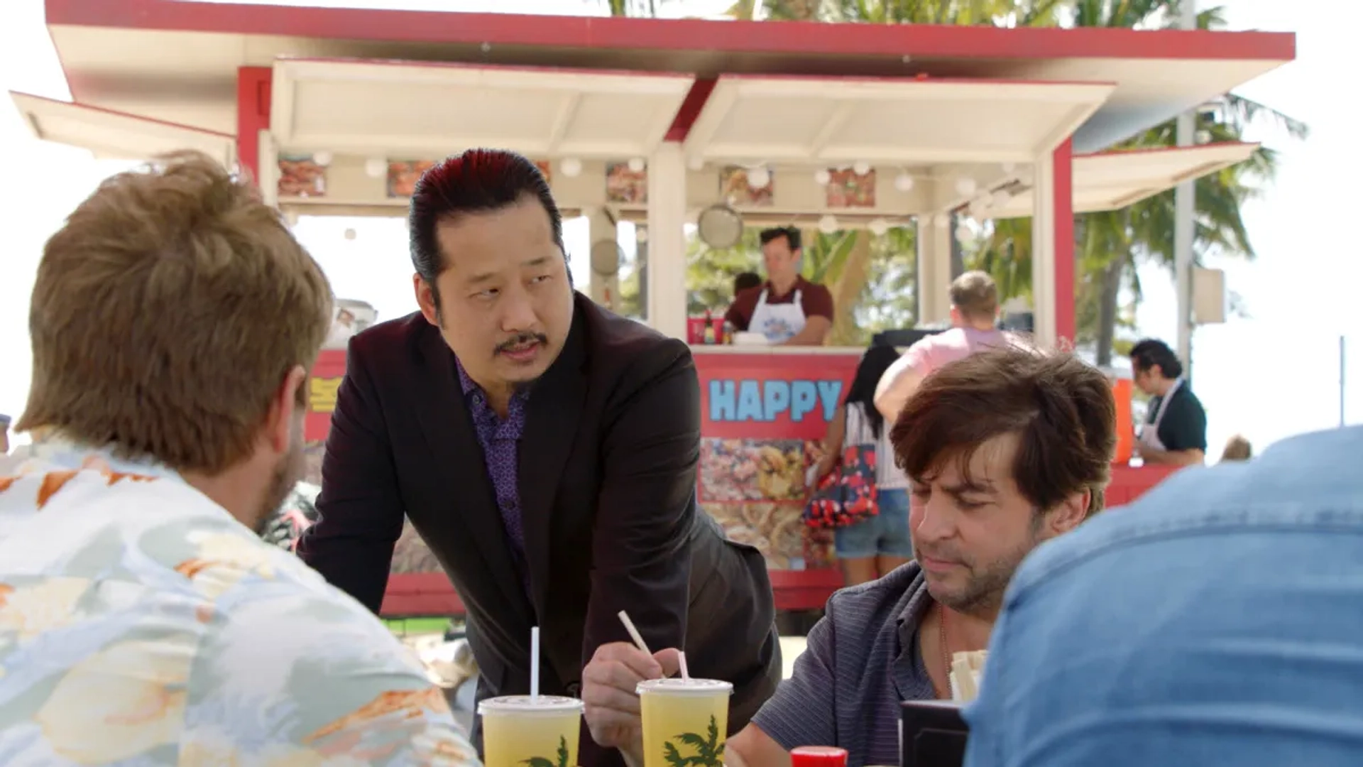 Bobby Lee and Christopher Thornton in Magnum P.I.: Bloodline (2021)