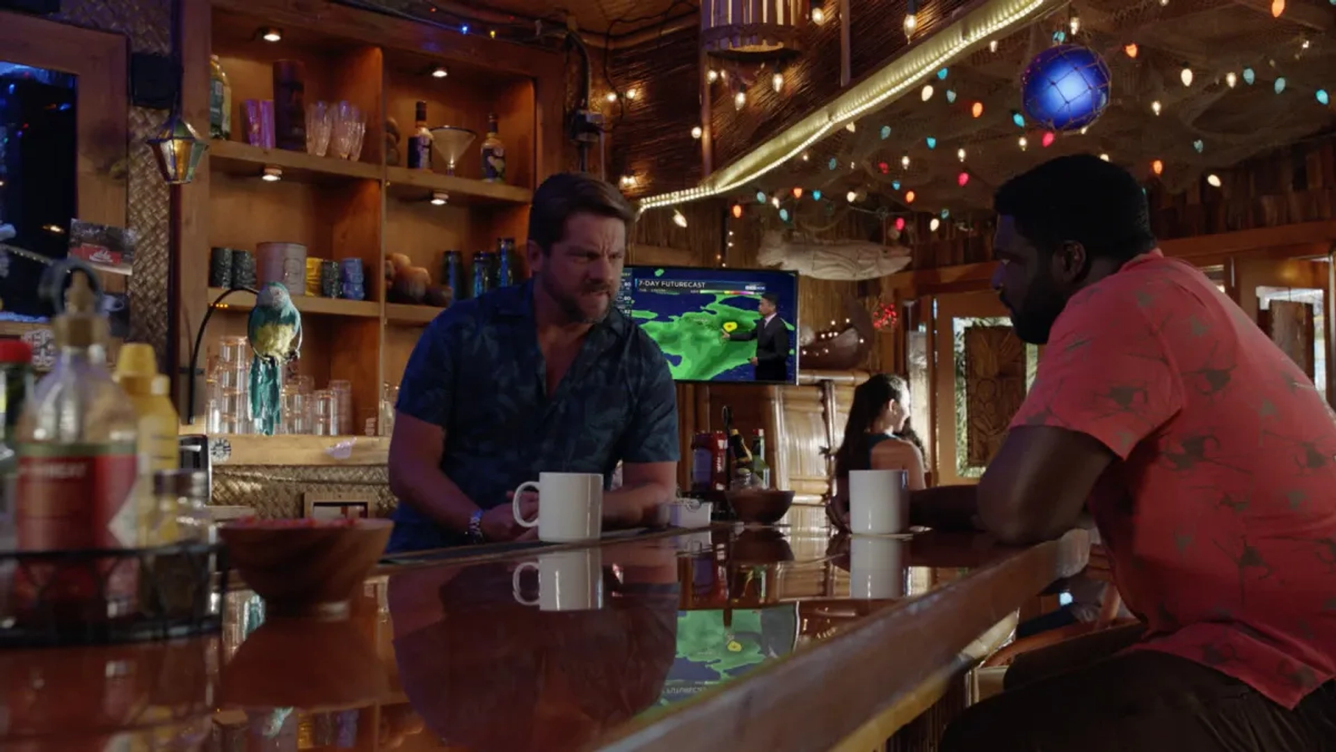 Zachary Knighton and Stephen Hill in Magnum P.I.: Before the Fall (2021)