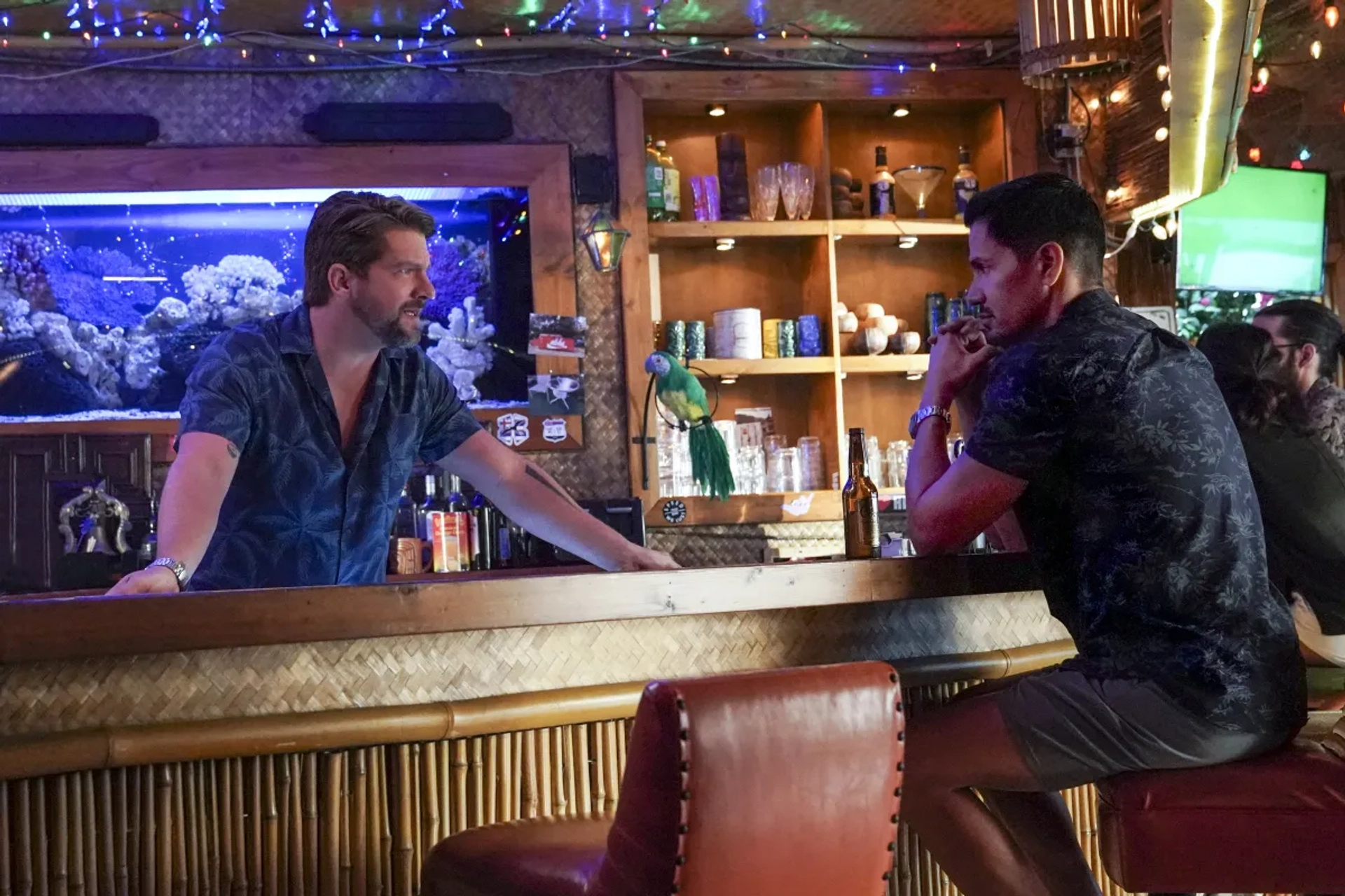 Jay Hernandez and Zachary Knighton in Magnum P.I.: Before the Fall (2021)